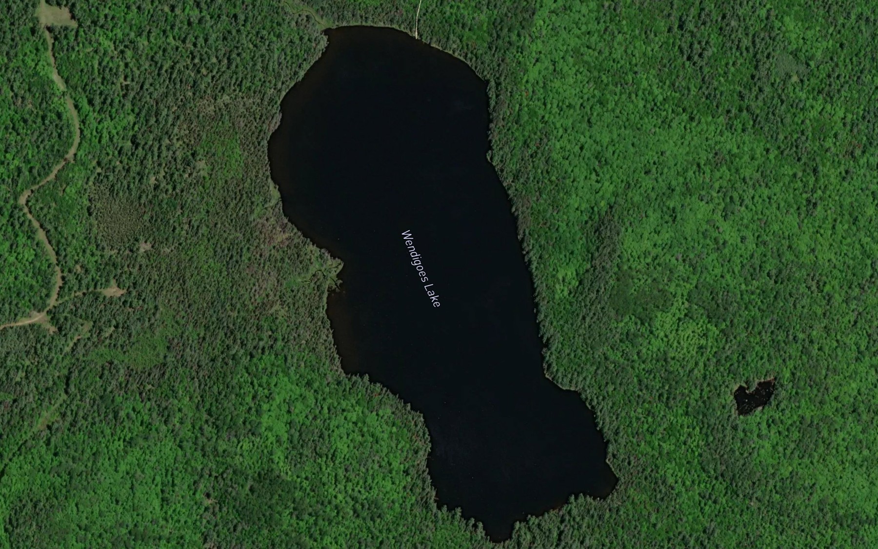 Satellite map of the Wendigoes Lake
