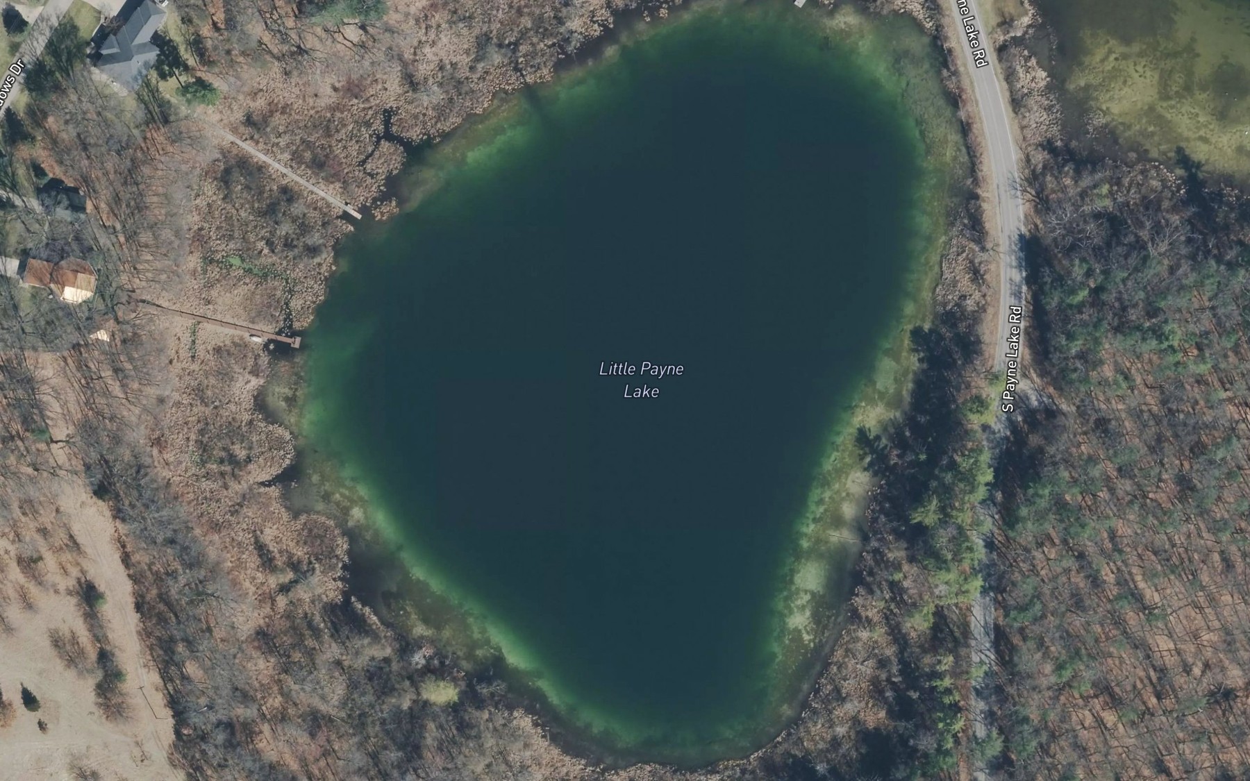 Satellite map of the Little Payne Lake