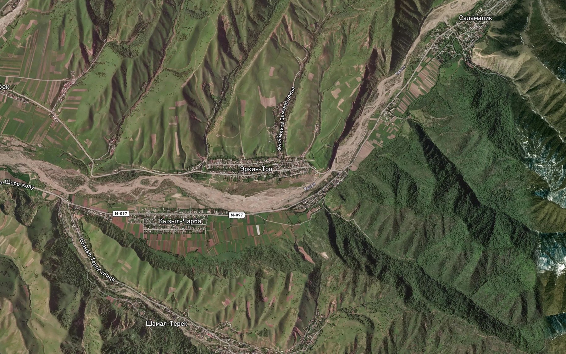 Satellite map of the Katta-Kosh-Bulak