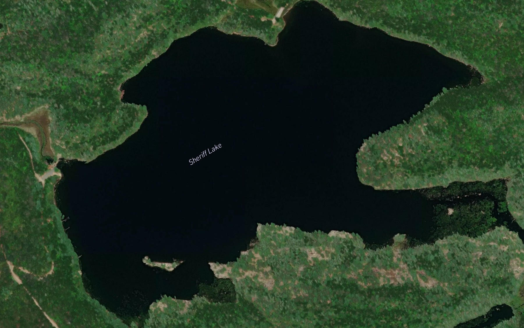 Satellite map of the Sheriff Lake