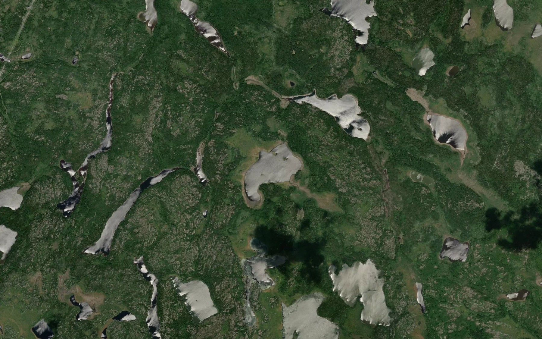 Satellite map of the Sesep Lake