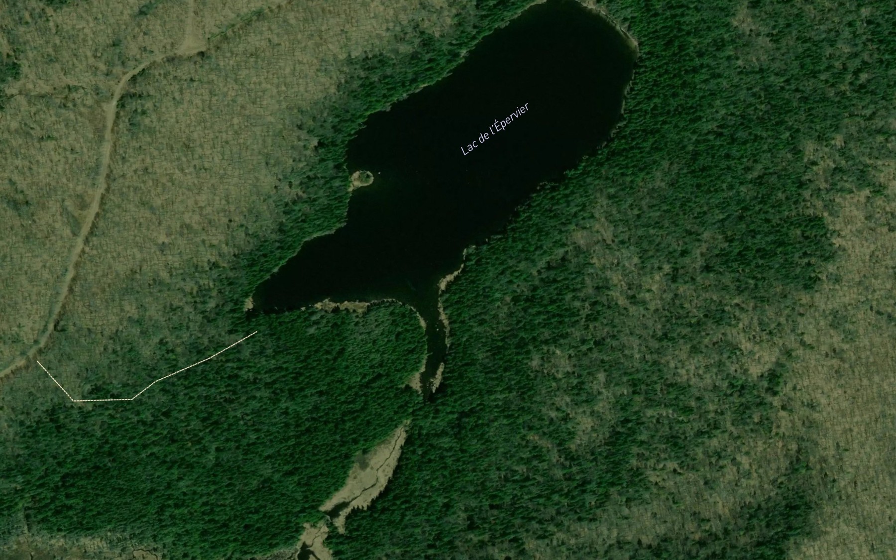Satellite map of the Lac de l'Epervier