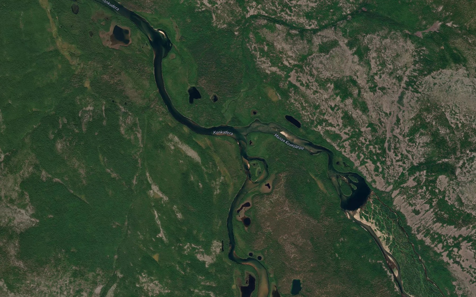 Satellite map of the Bol'shaya Konkudera