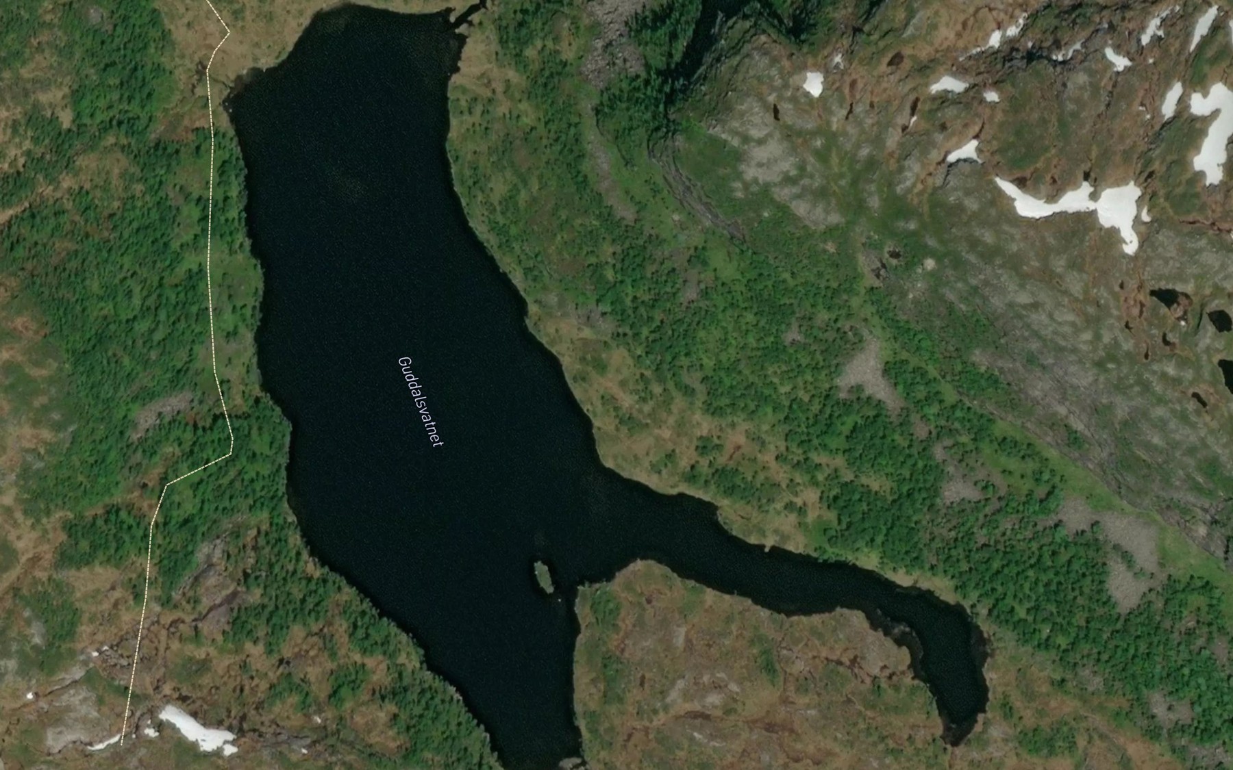 Satellite map of the Guddalsvatnet