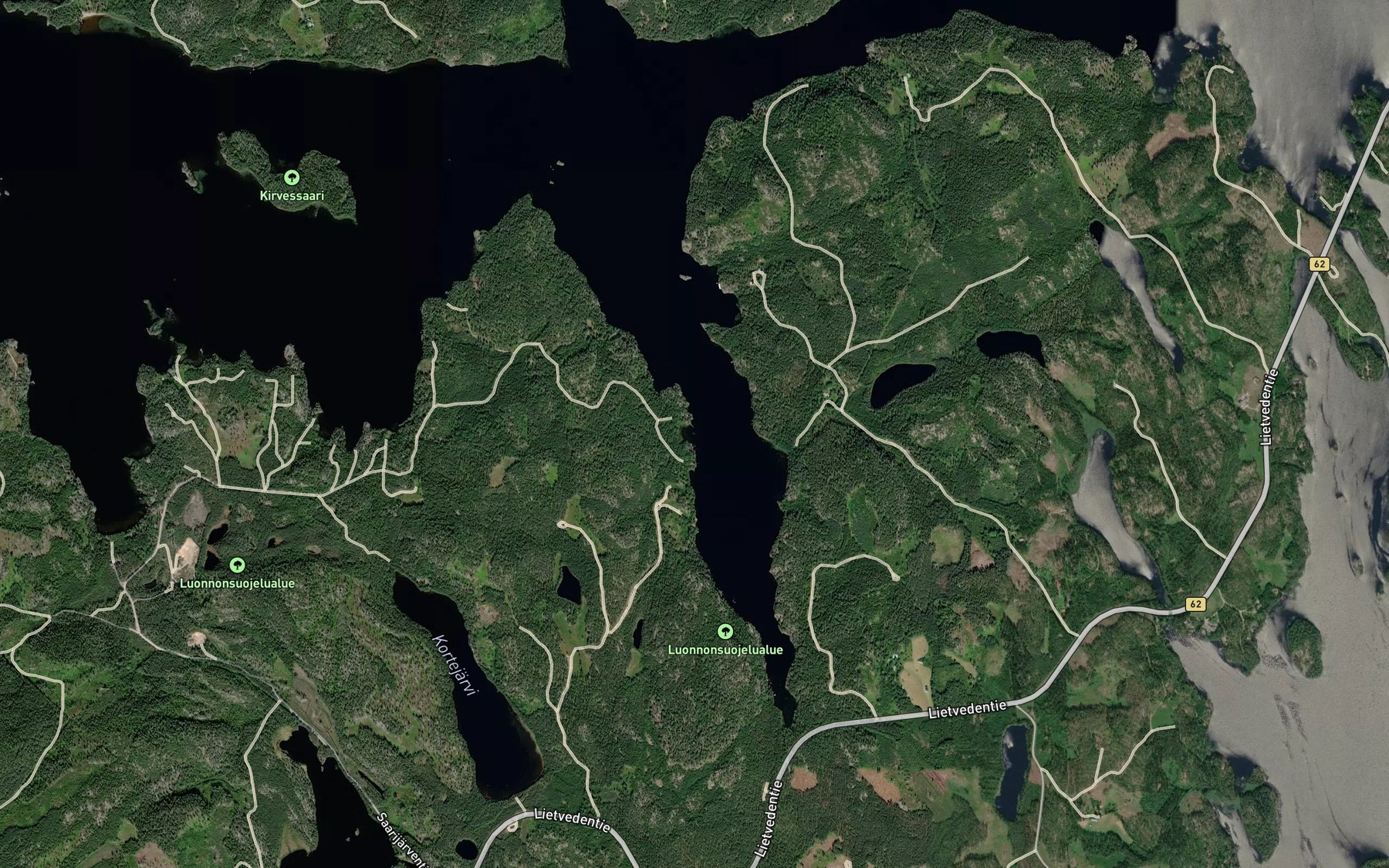 Satellite map of the Luhtakaarre