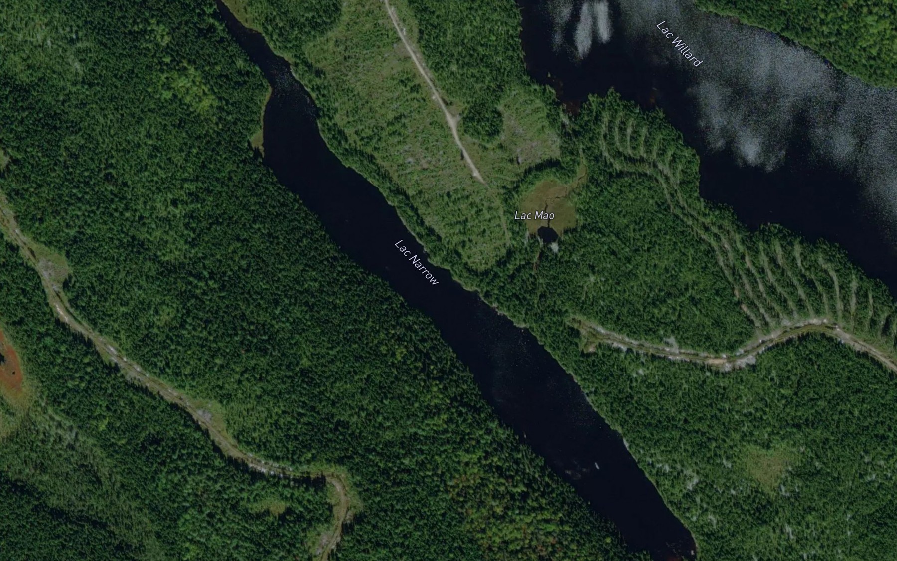 Satellite map of the Lac Narrow