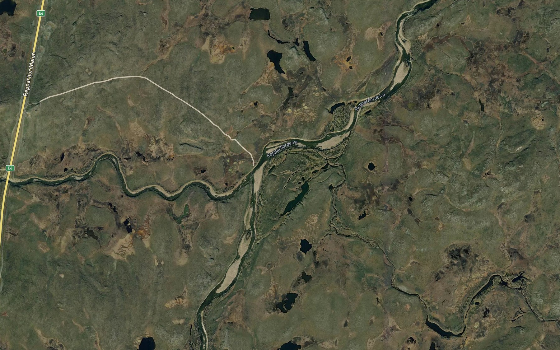 Satellite map of the Giet'kanasjakka