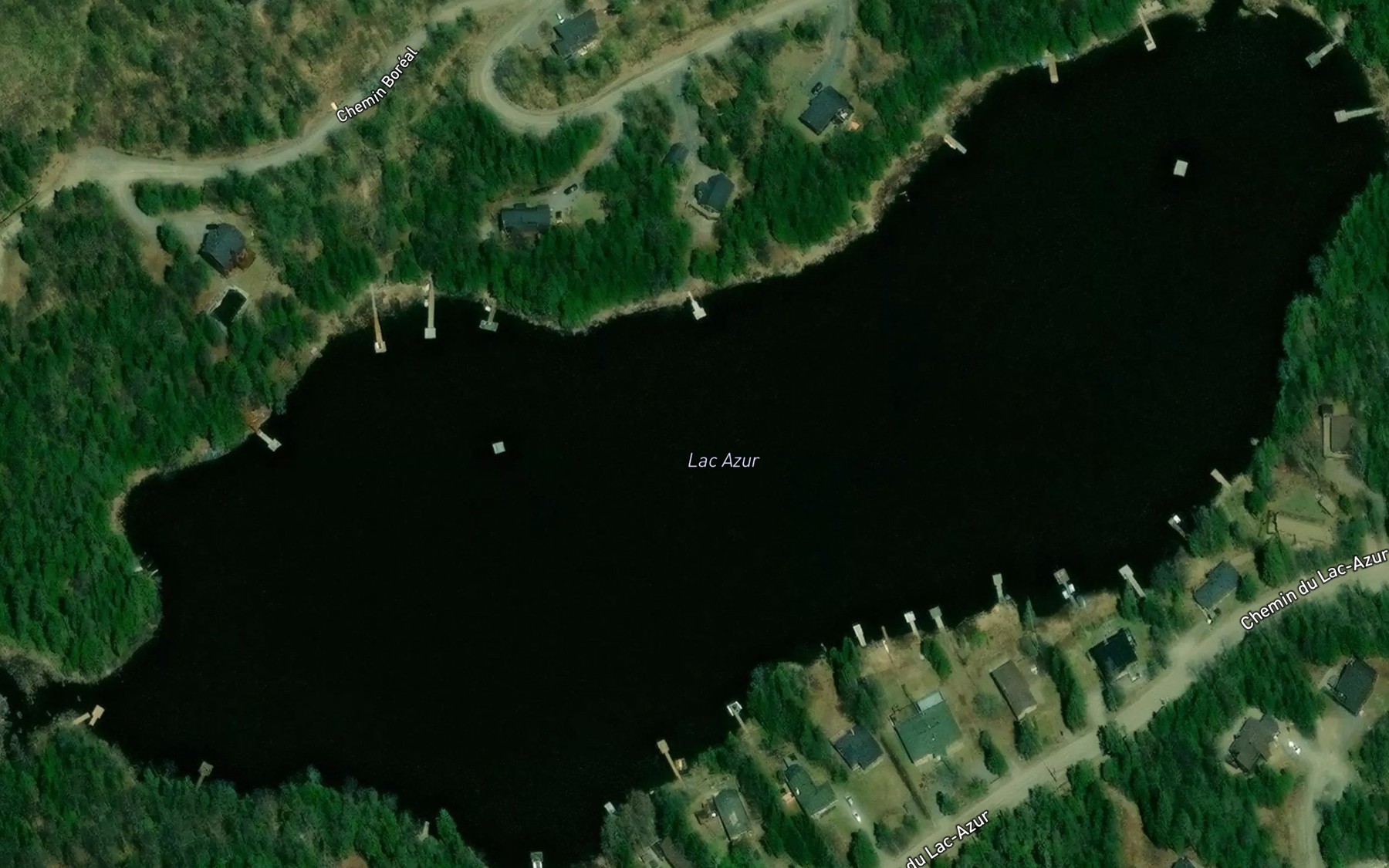 Satellite map of the Lac Azur