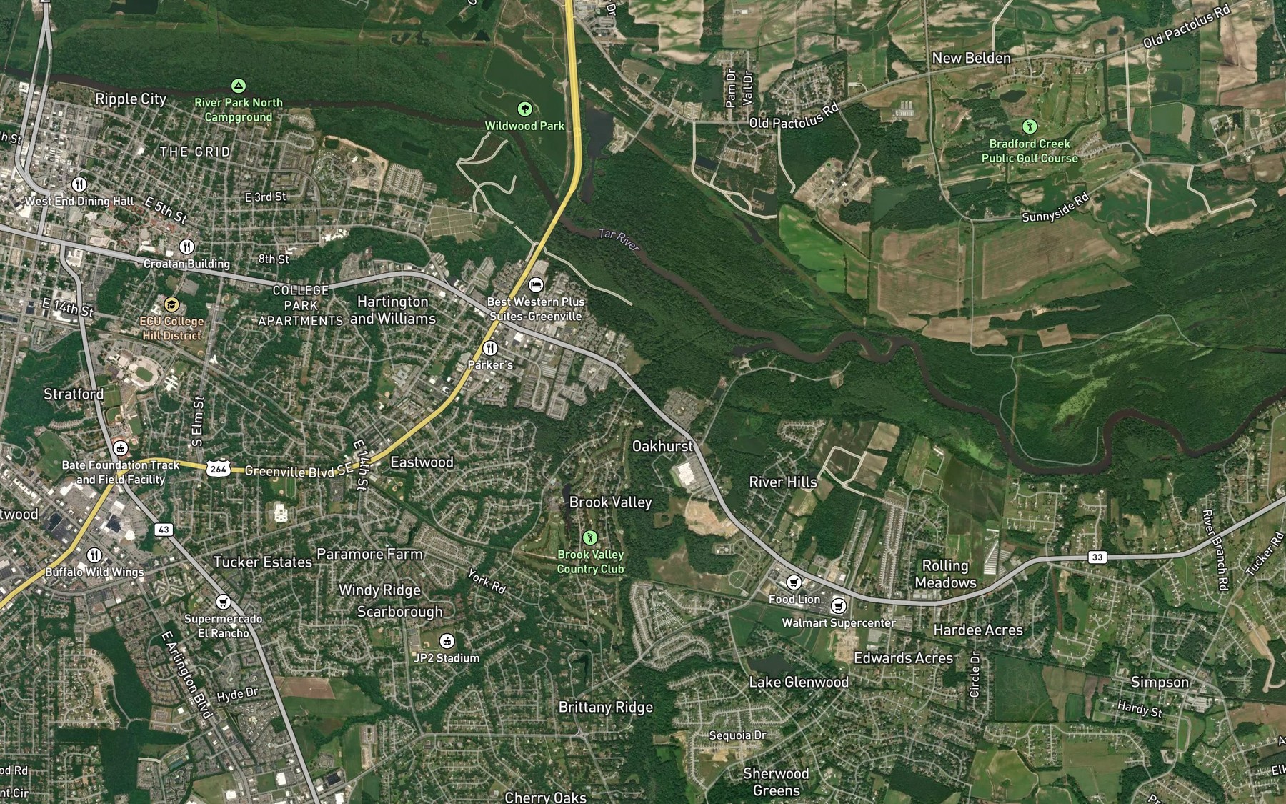 Satellite map of the Meeting House Branch