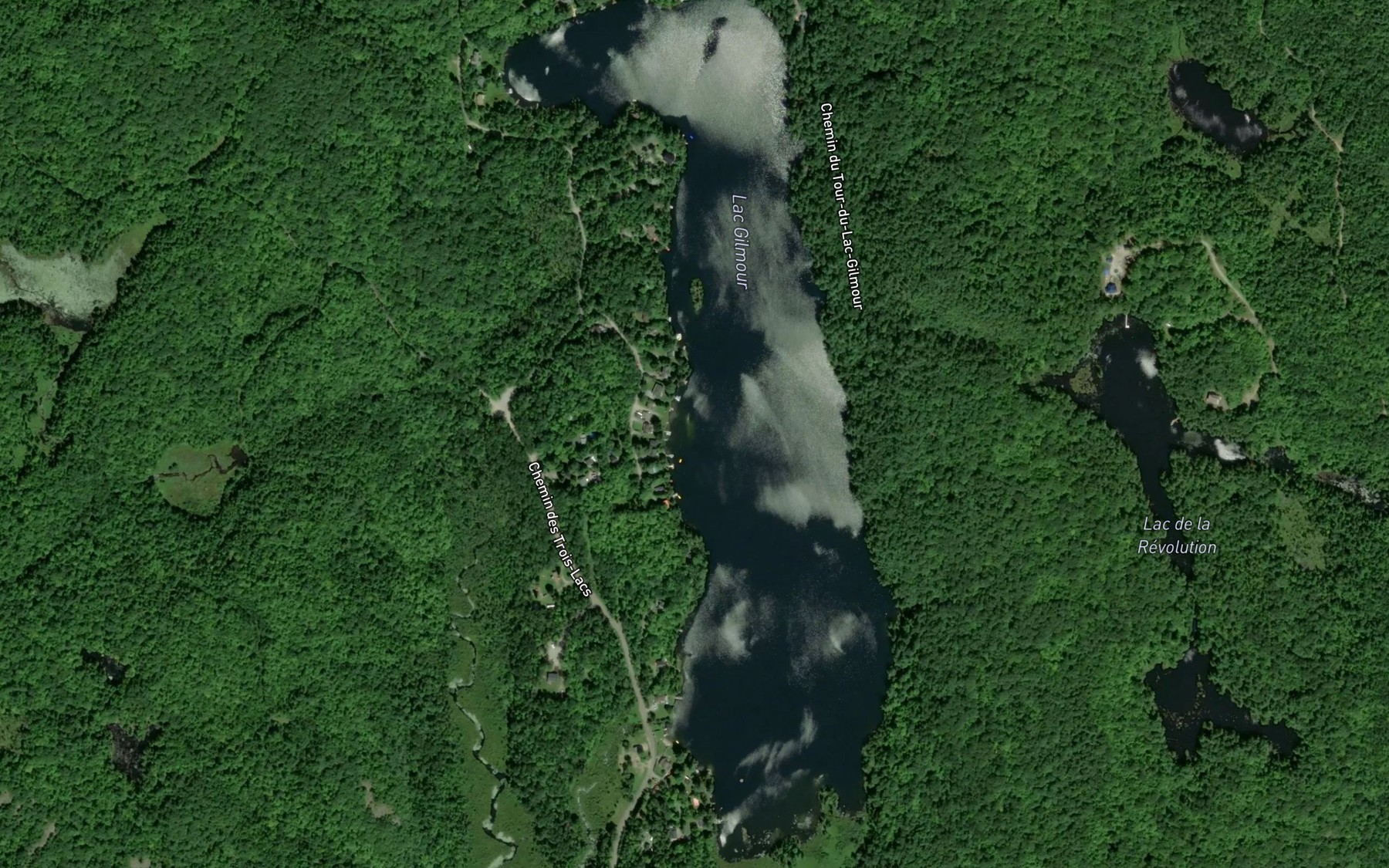 Satellite map of the Lac Gilmour