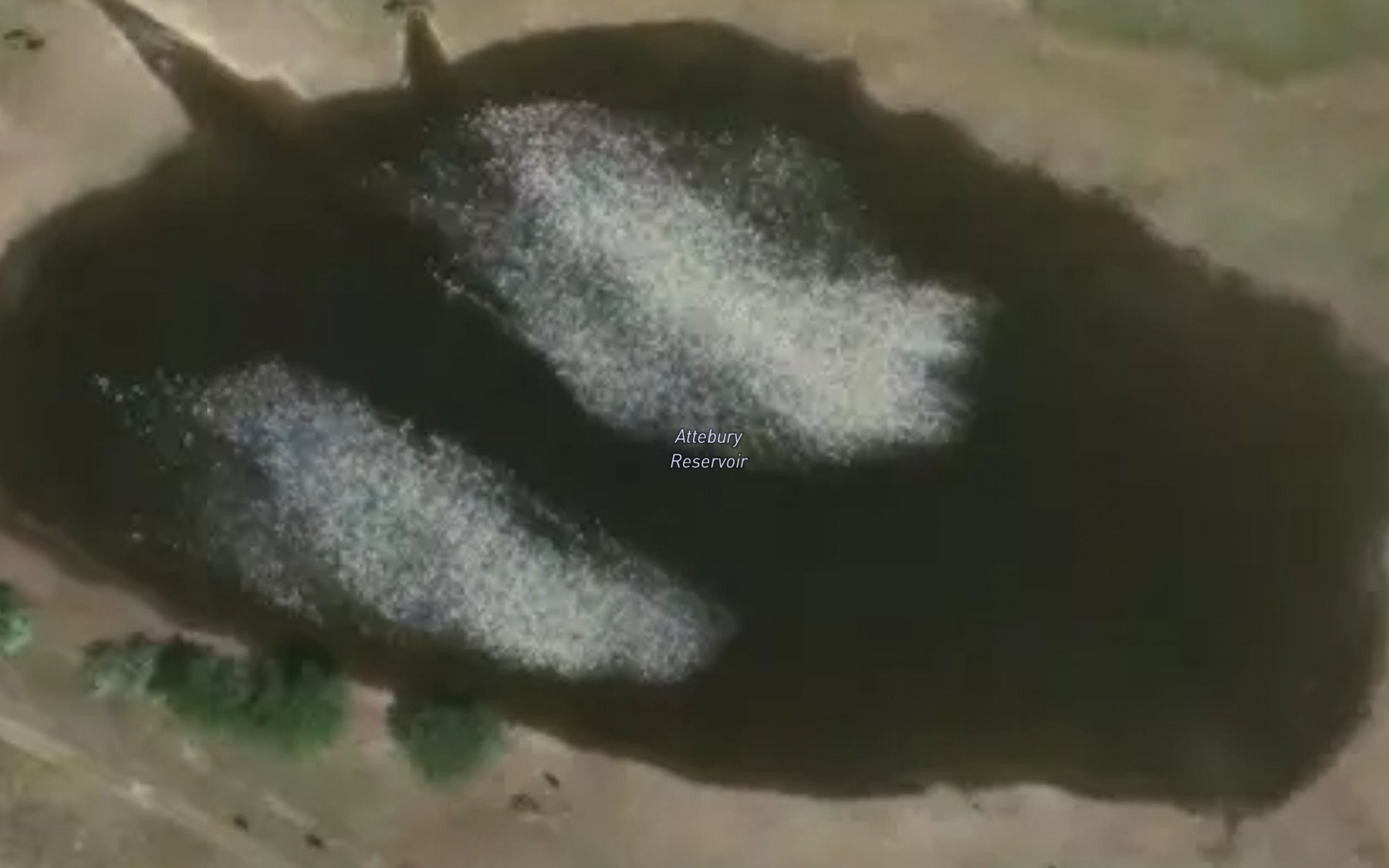 Satellite map of the Attebury Reservoir