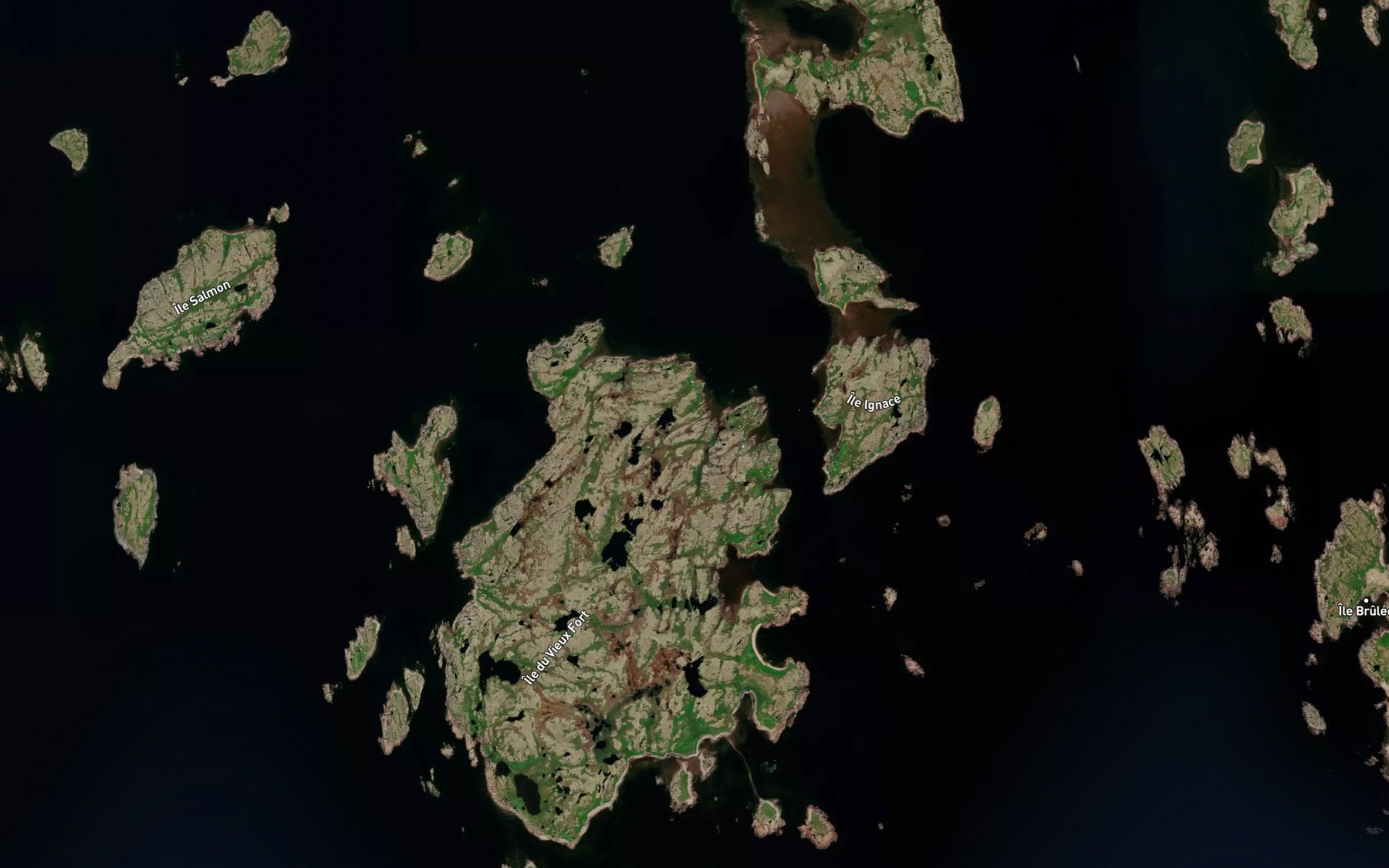 Satellite map of the Anse Sally