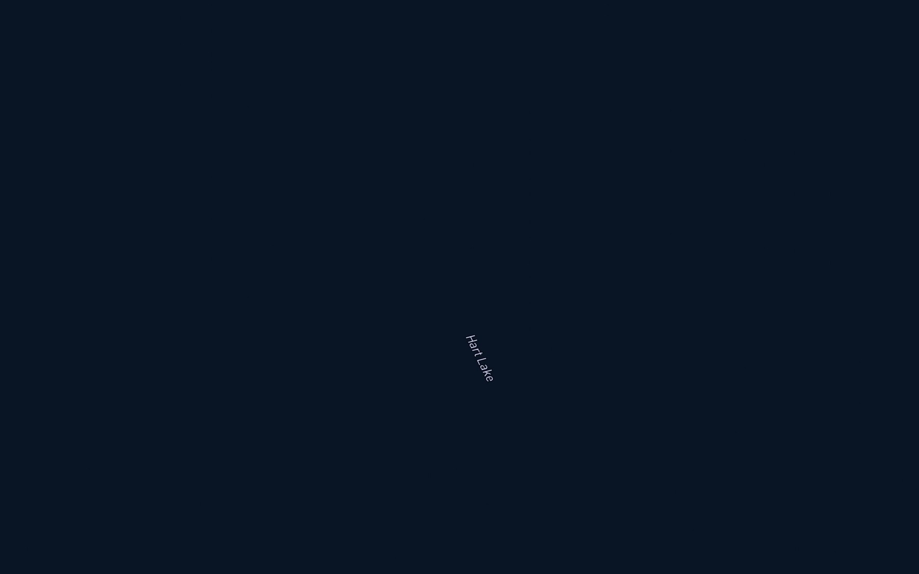Satellite map of the Hart Lake