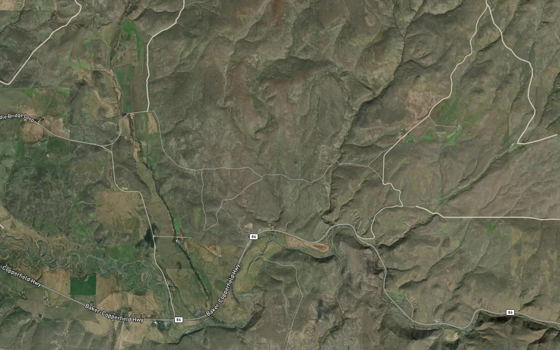 Satellite map of the Surface Spring
