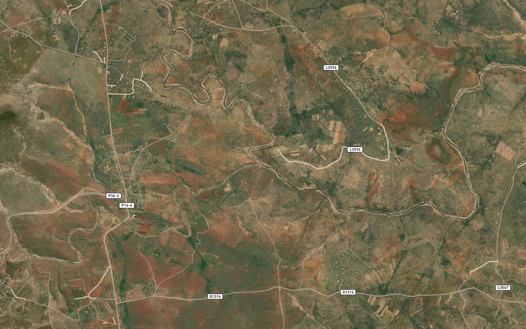 Satellite map of the Nondweni