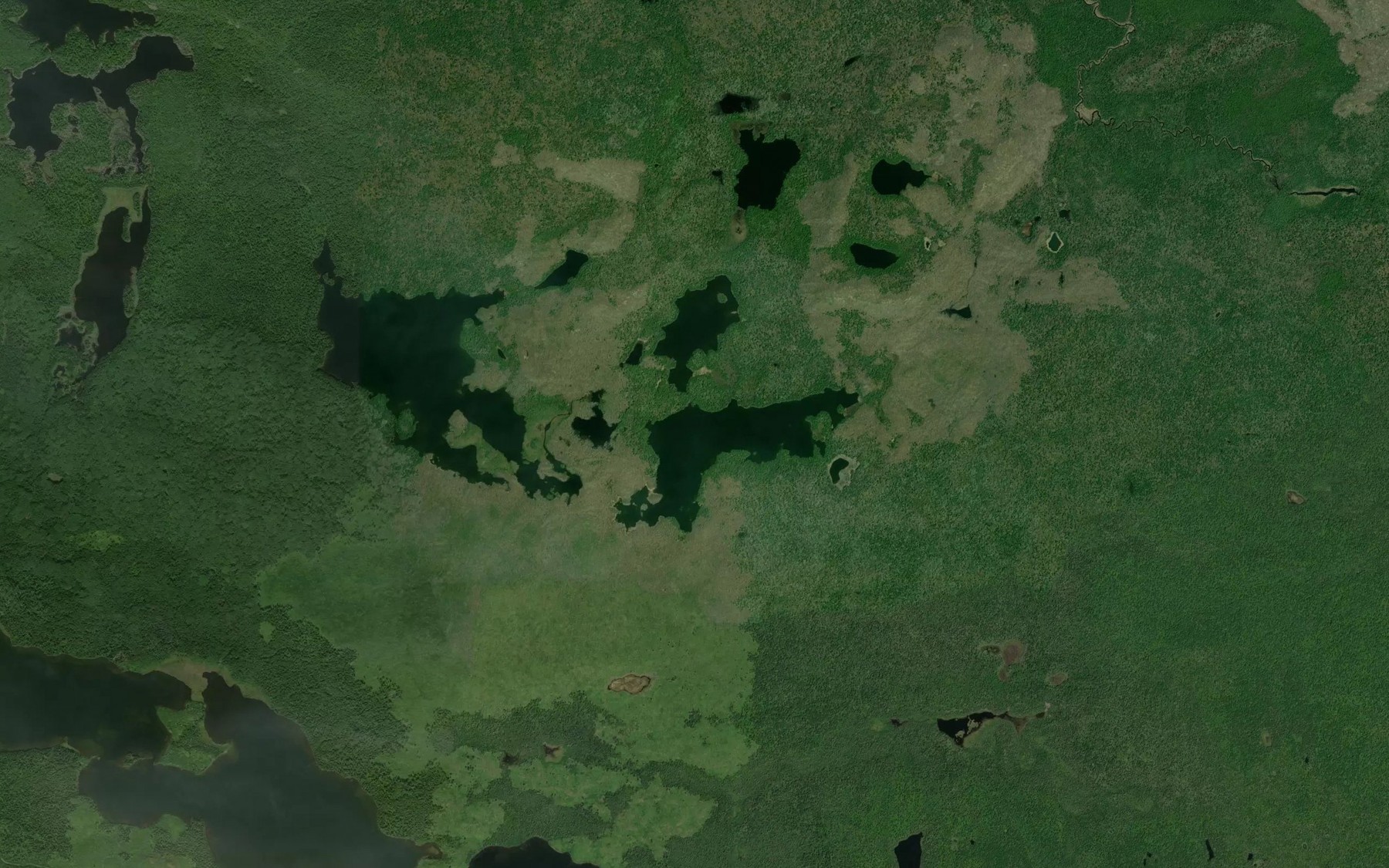 Satellite map of the Howlett Lake