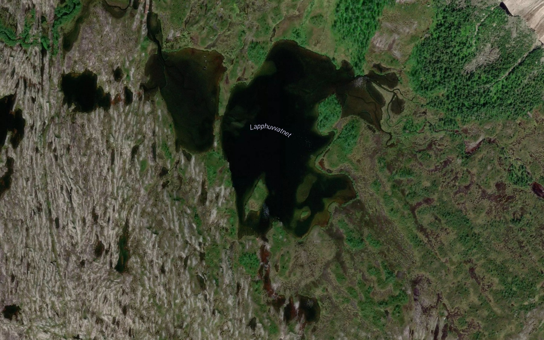 Satellite map of the Lapphuvvatnet