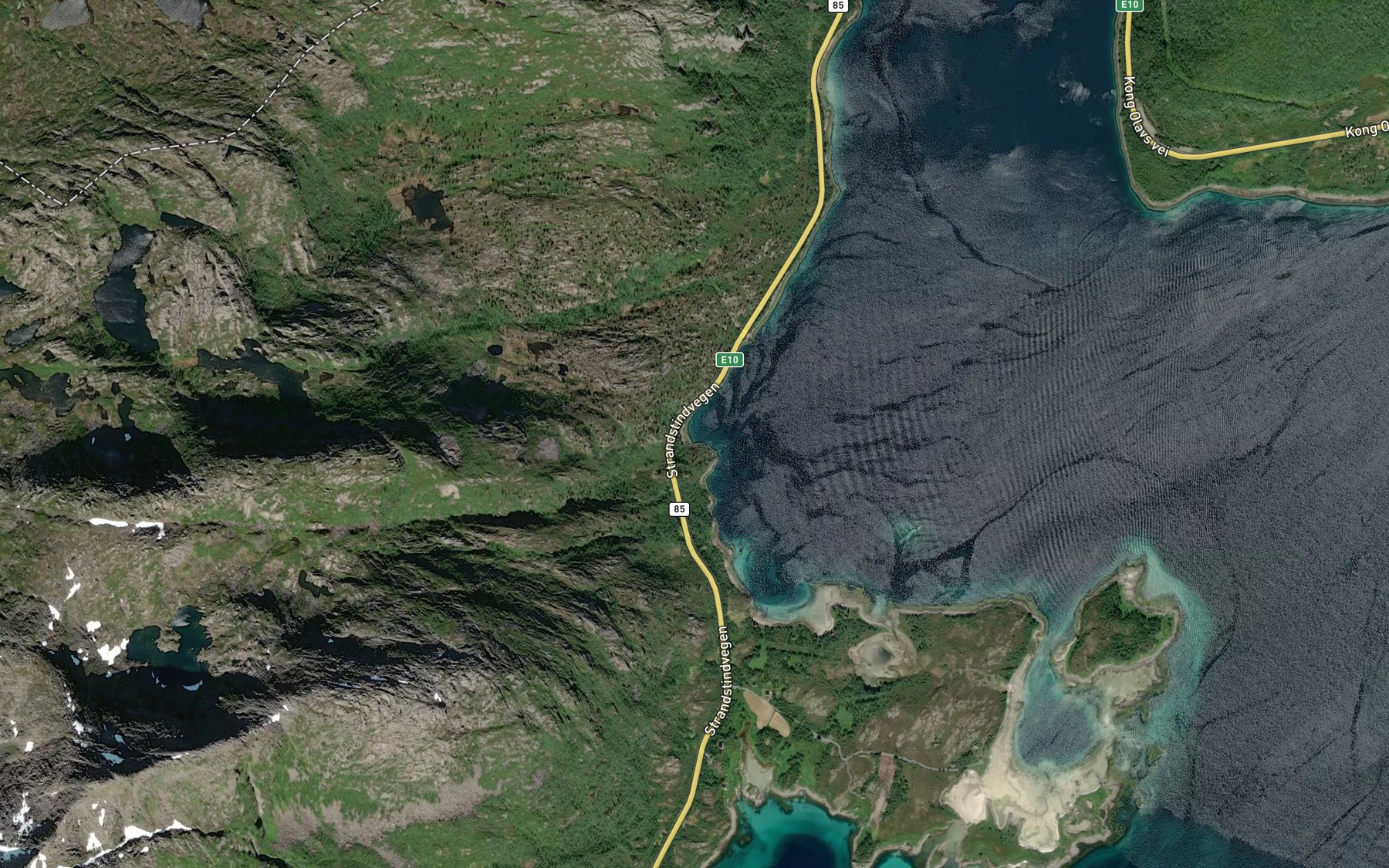 Satellite map of the Forvika