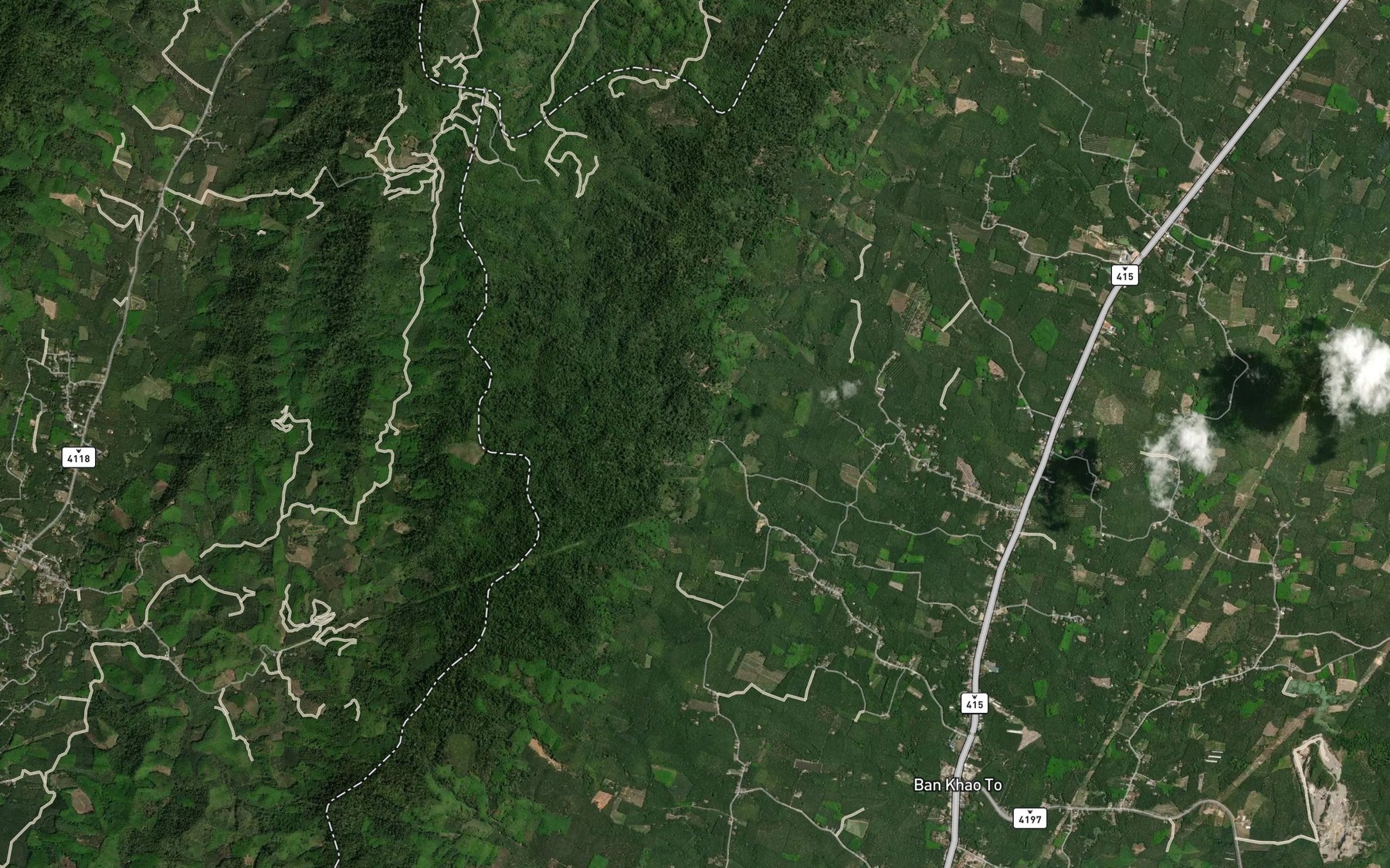Satellite map of the Nam Tok Bang Thao Mae
