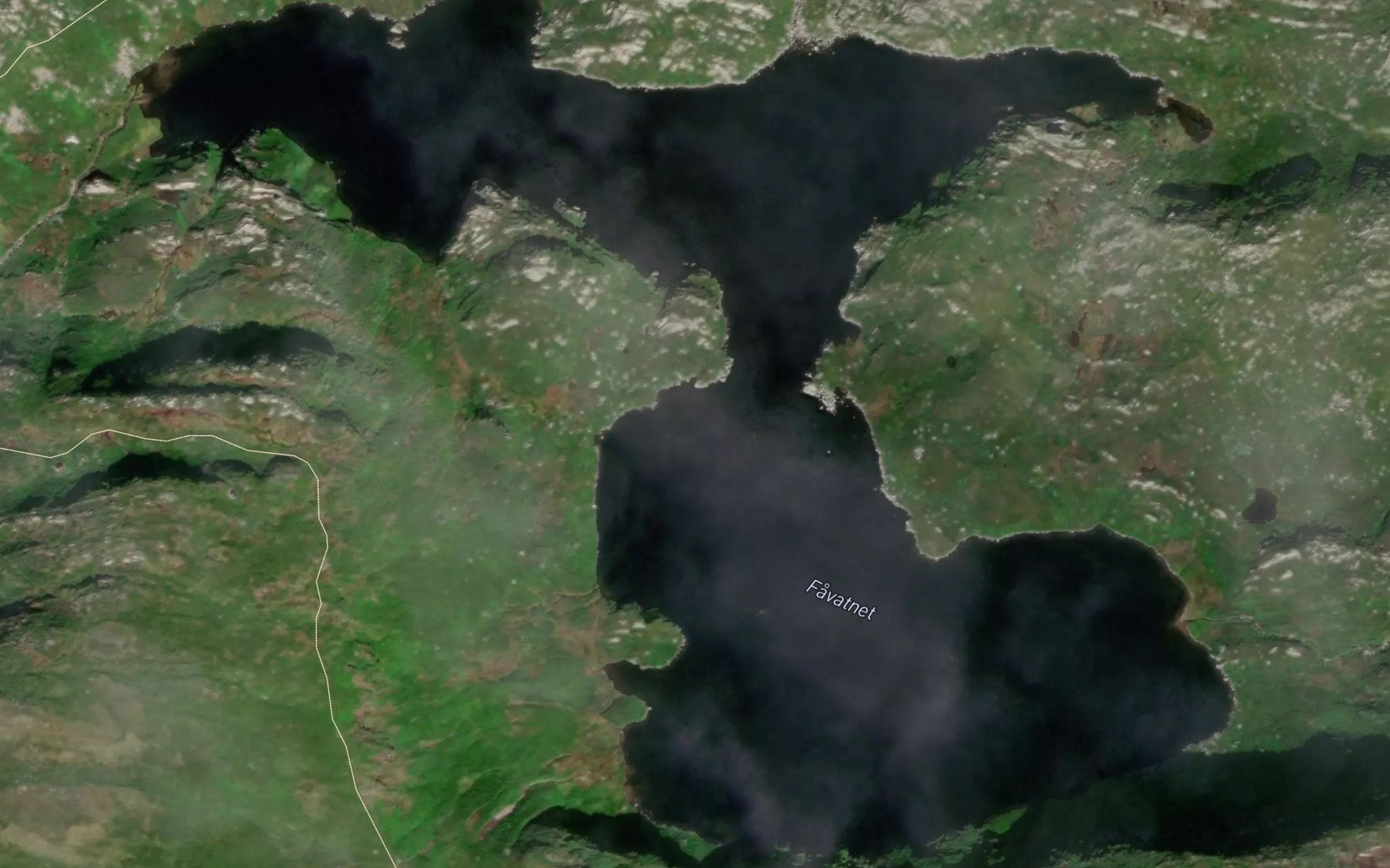 Satellite map of the Favatnet