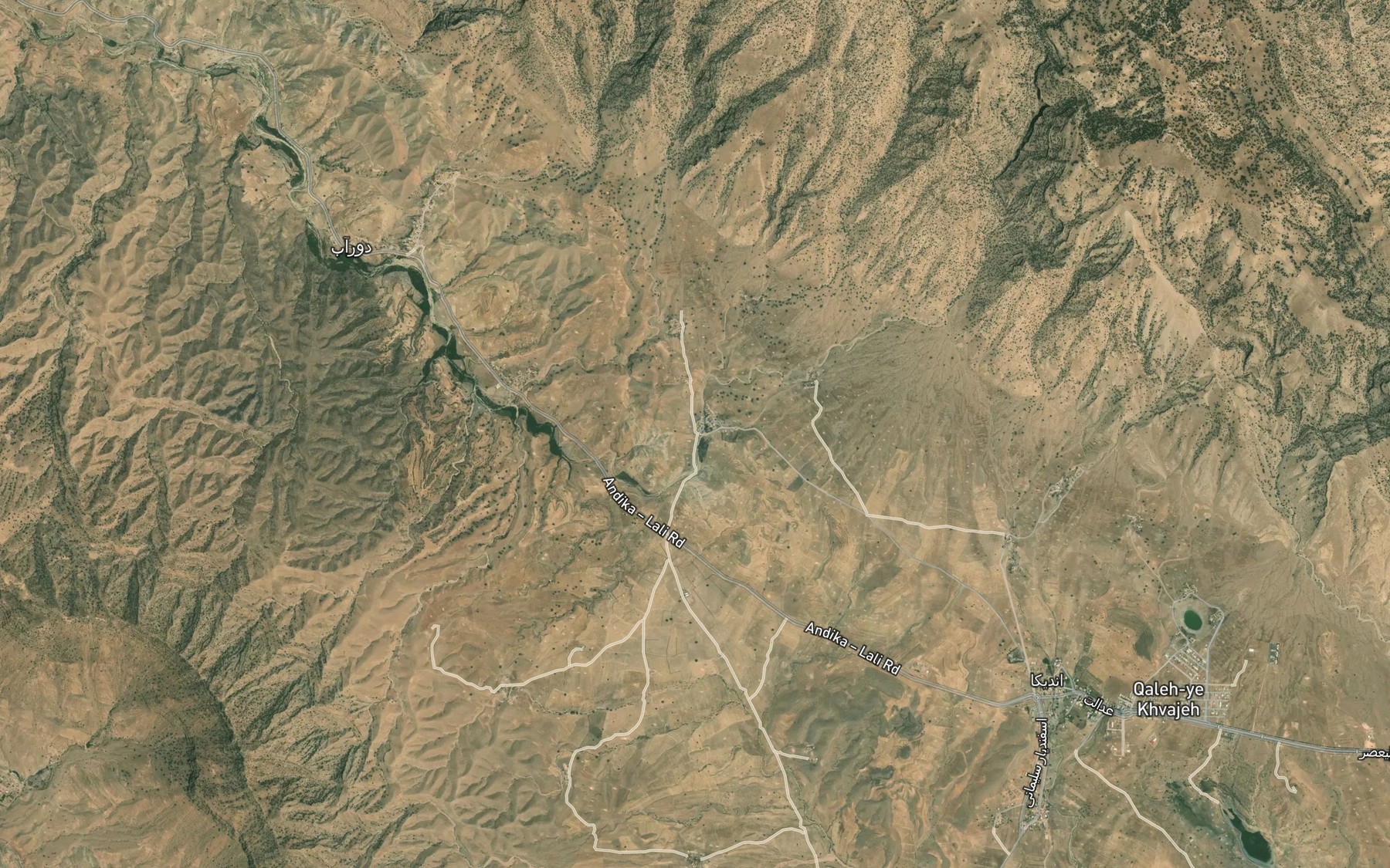 Satellite map of the Cheshmeh-ye Haqqi
