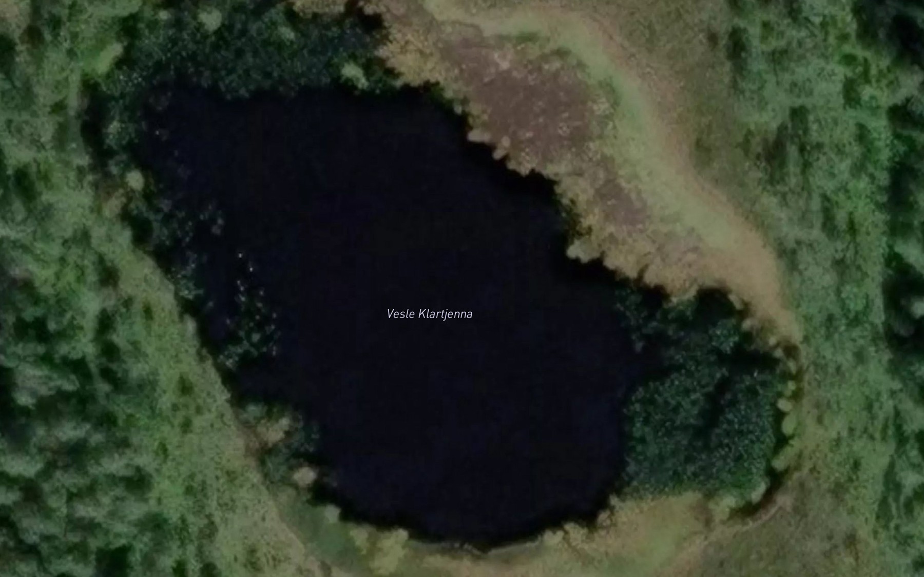 Satellite map of the Vesle Klartjenna