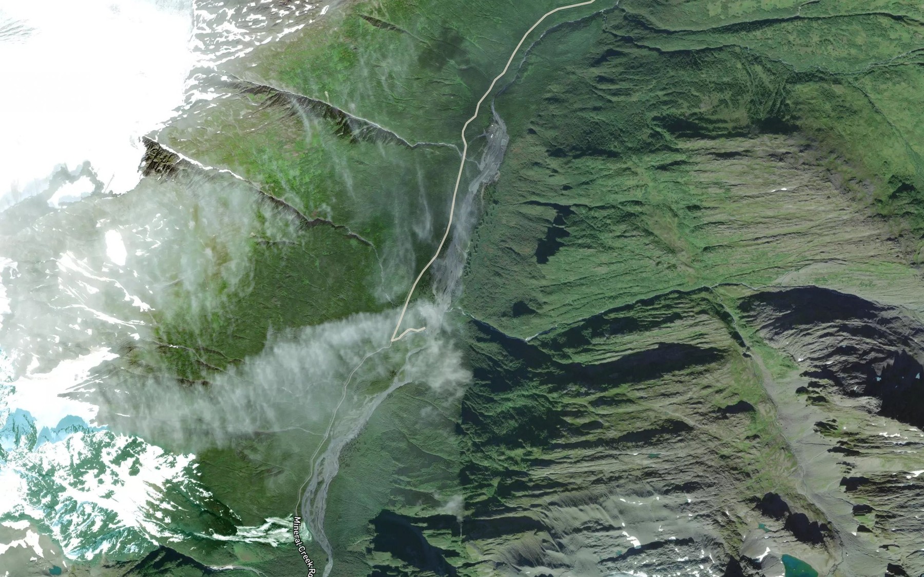 Satellite map of the Wood Creek