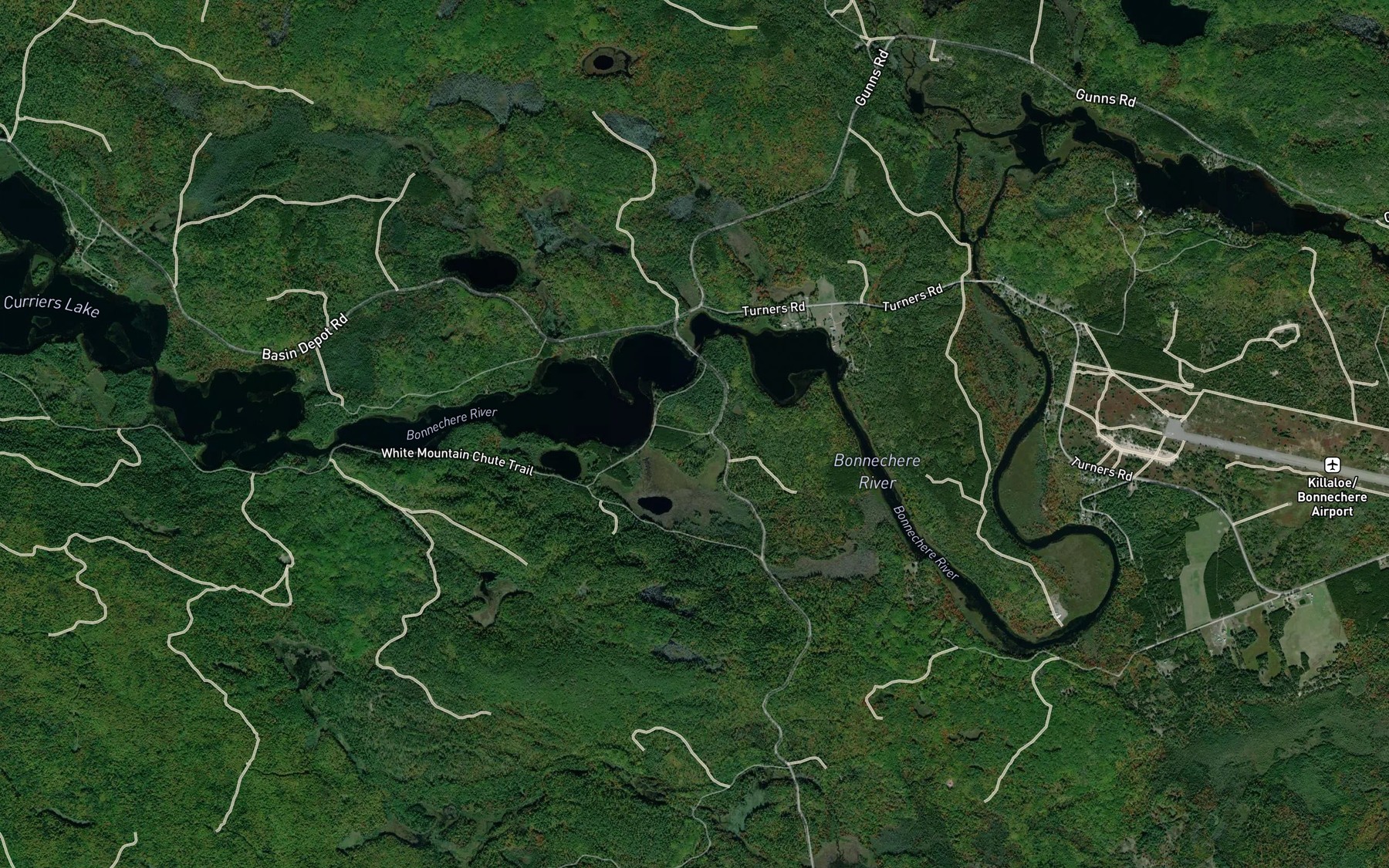 Satellite map of the Thomas Narrows