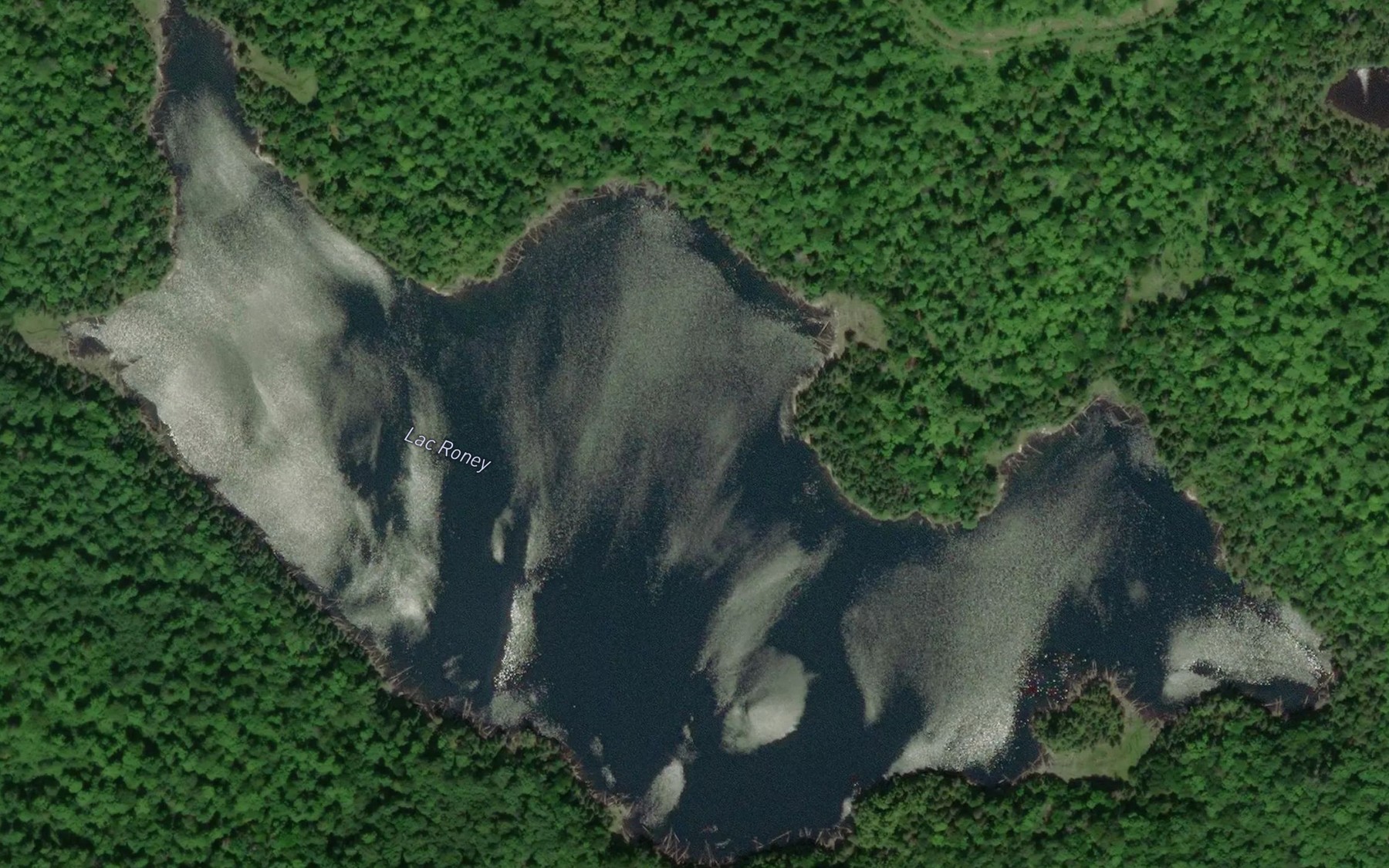 Satellite map of the Lac Roney