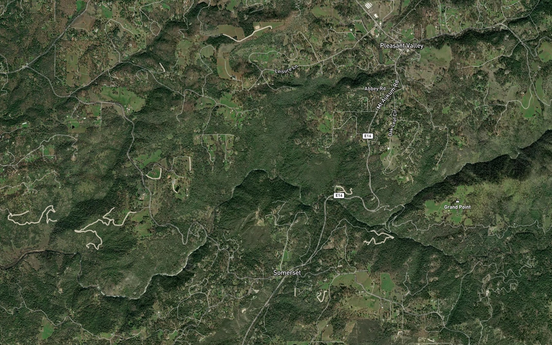 Satellite map of the Clear Creek