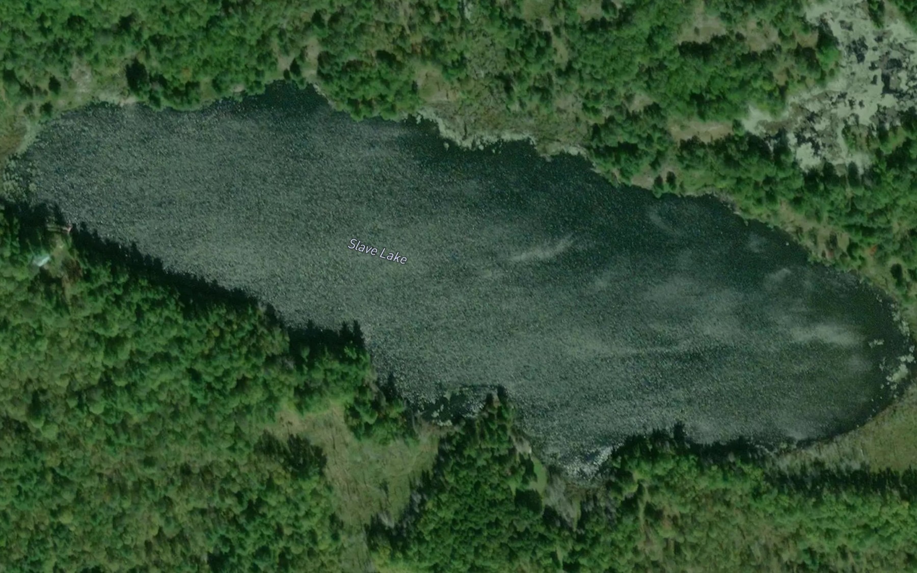 Satellite map of the Slave Lake