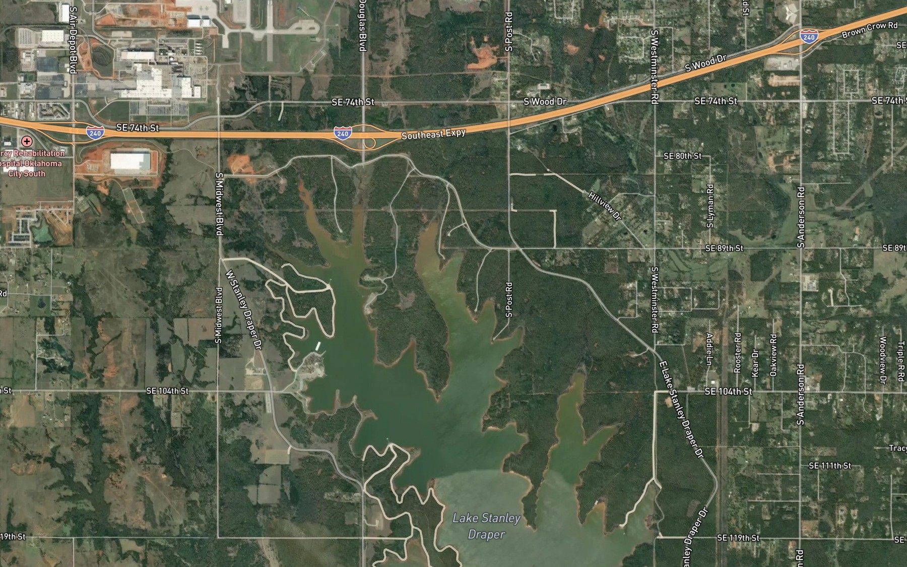 Satellite map of the Spot 5