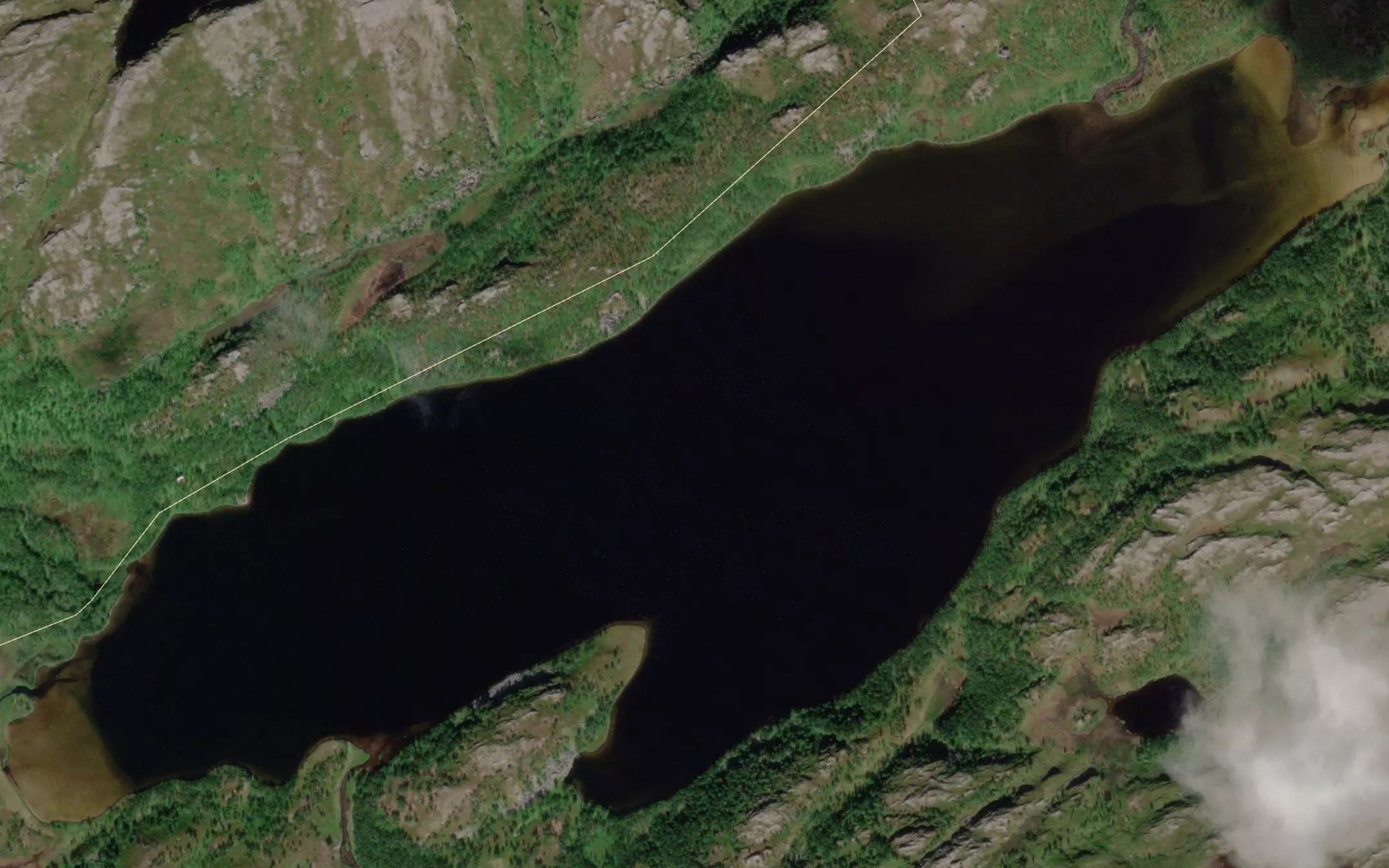 Satellite map of the Nedre Fransvannet