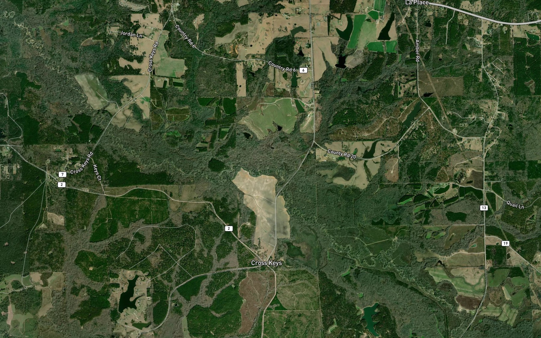 Satellite map of the Sleepy Creek
