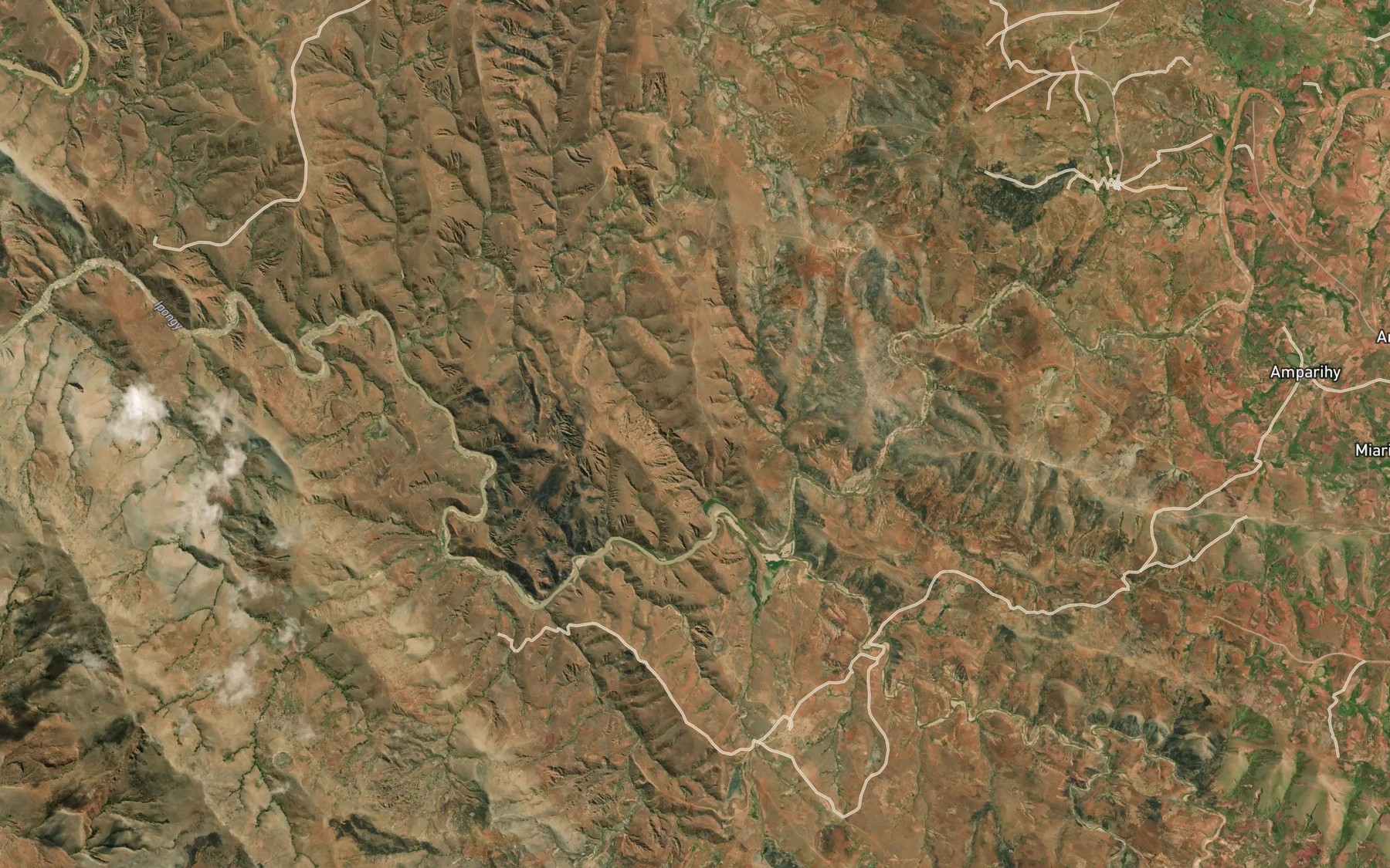 Satellite map of the Ikaponga Riviere