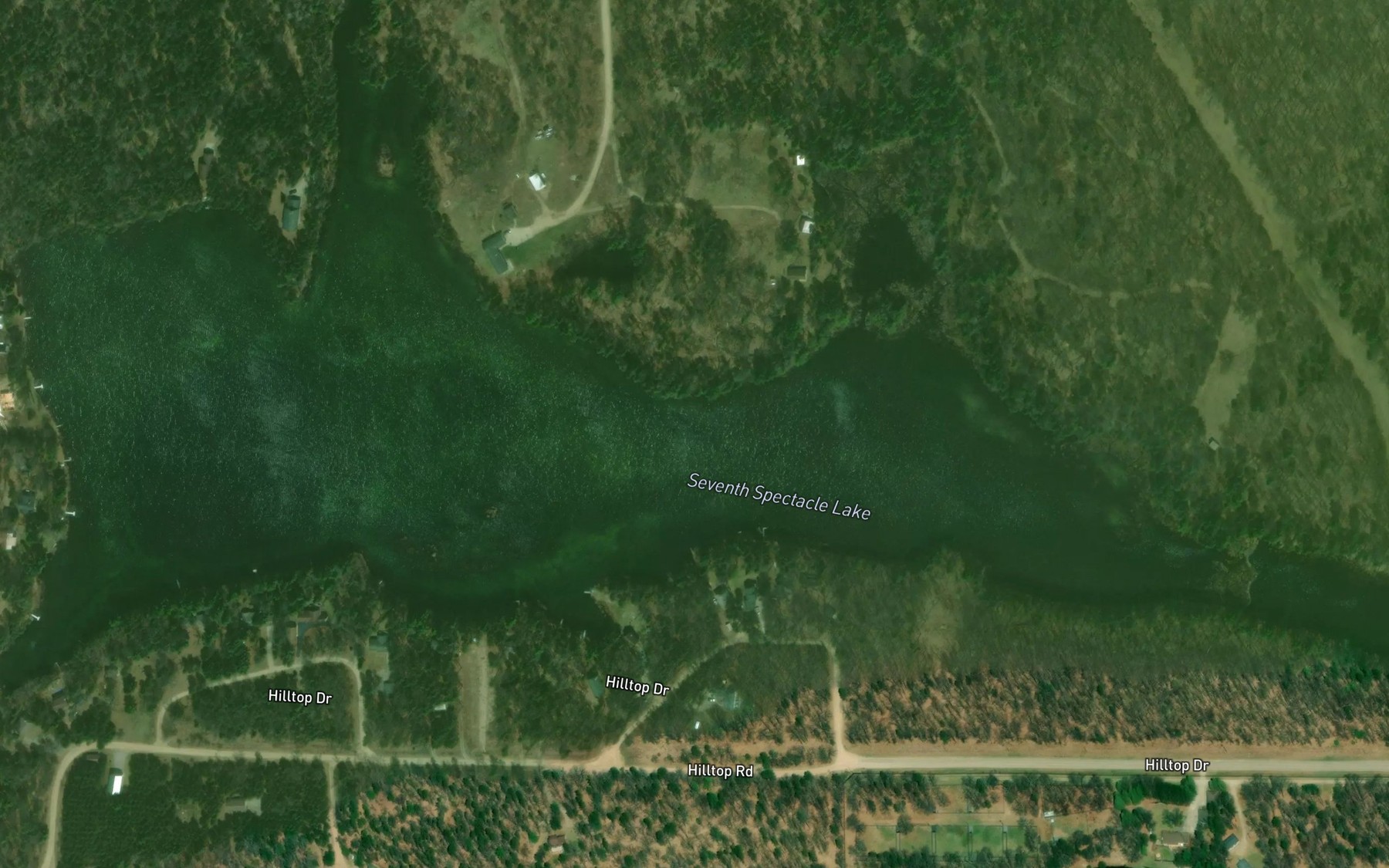 Satellite map of the Seventh Spectacle Lake