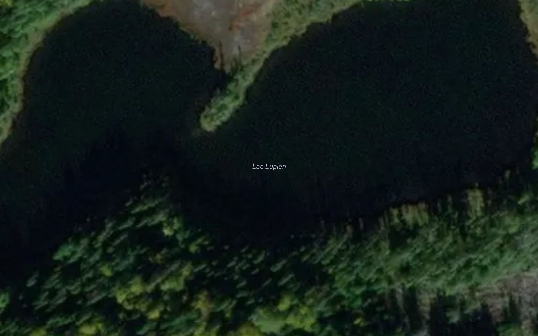 Satellite map of the Lac Lupien