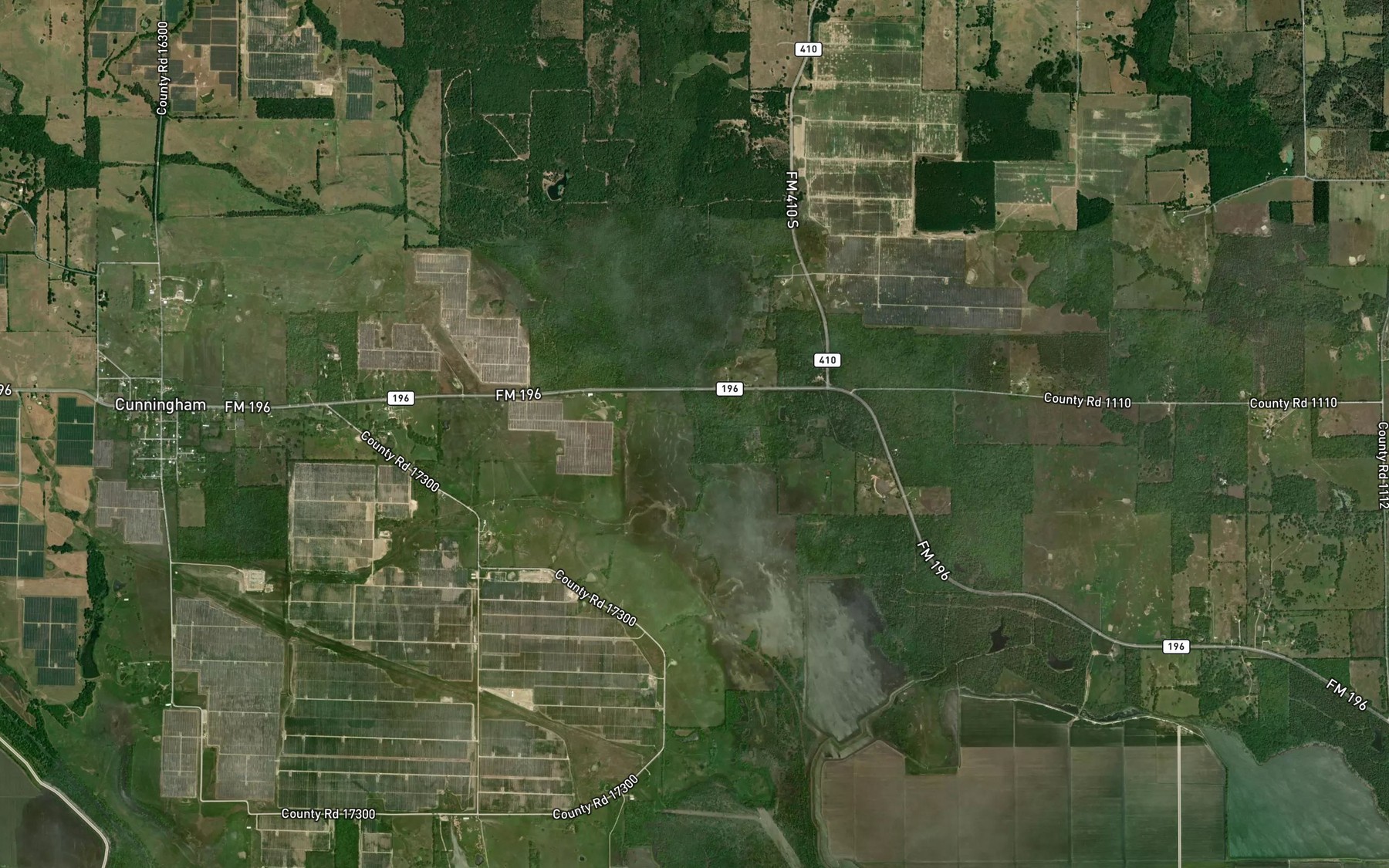 Satellite map of the Little Sandy Creek
