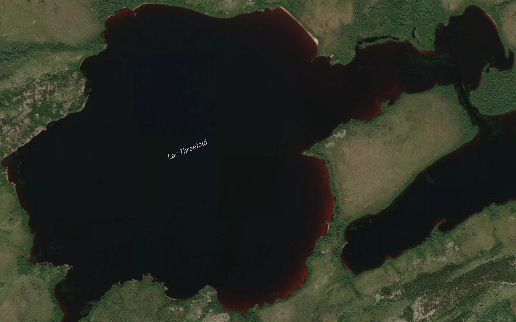 Satellite map of the Lac Threefold
