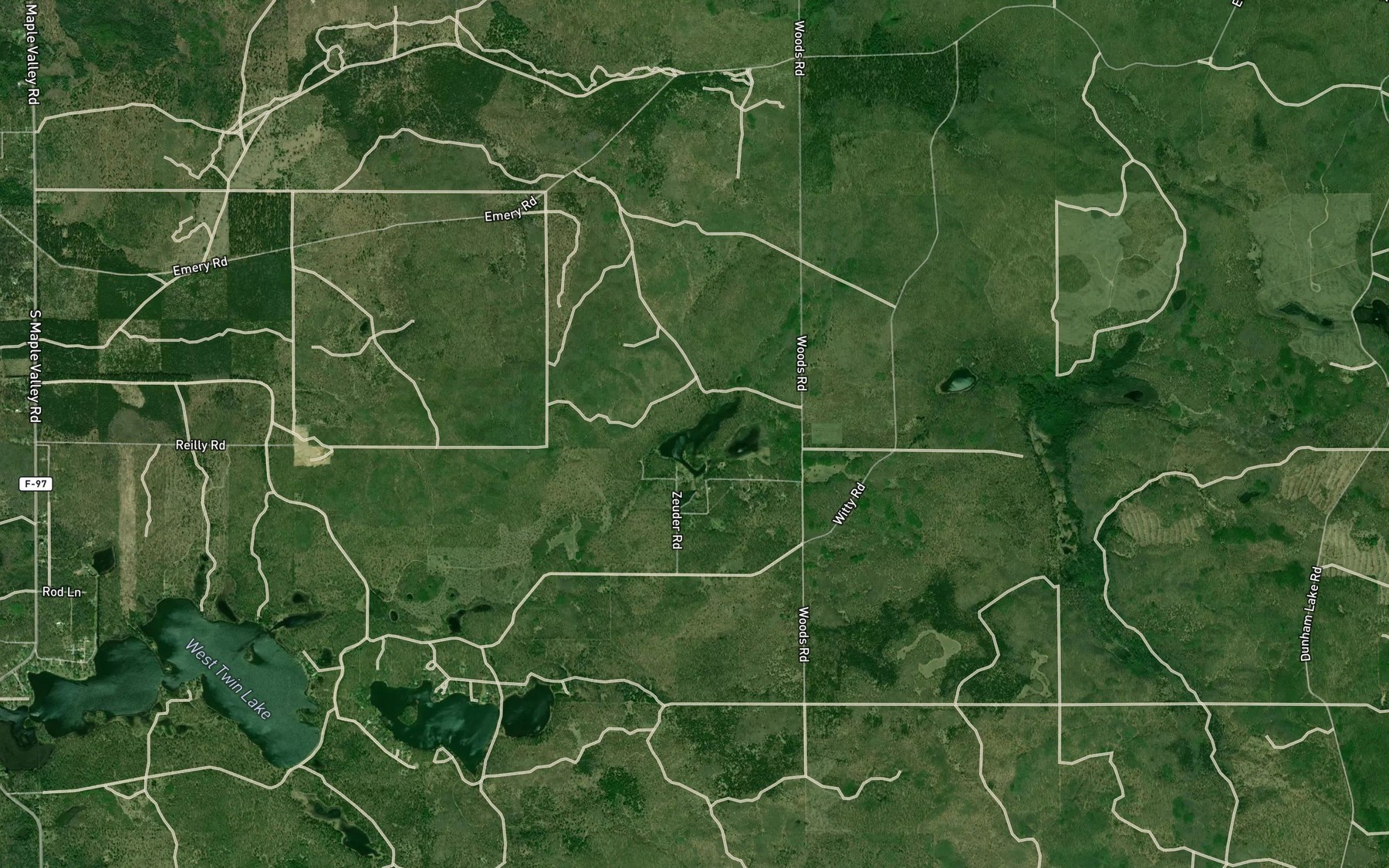 Satellite map of the Spring Lake