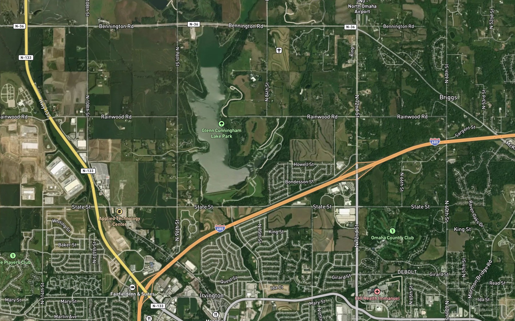 Satellite map of the Spot 1