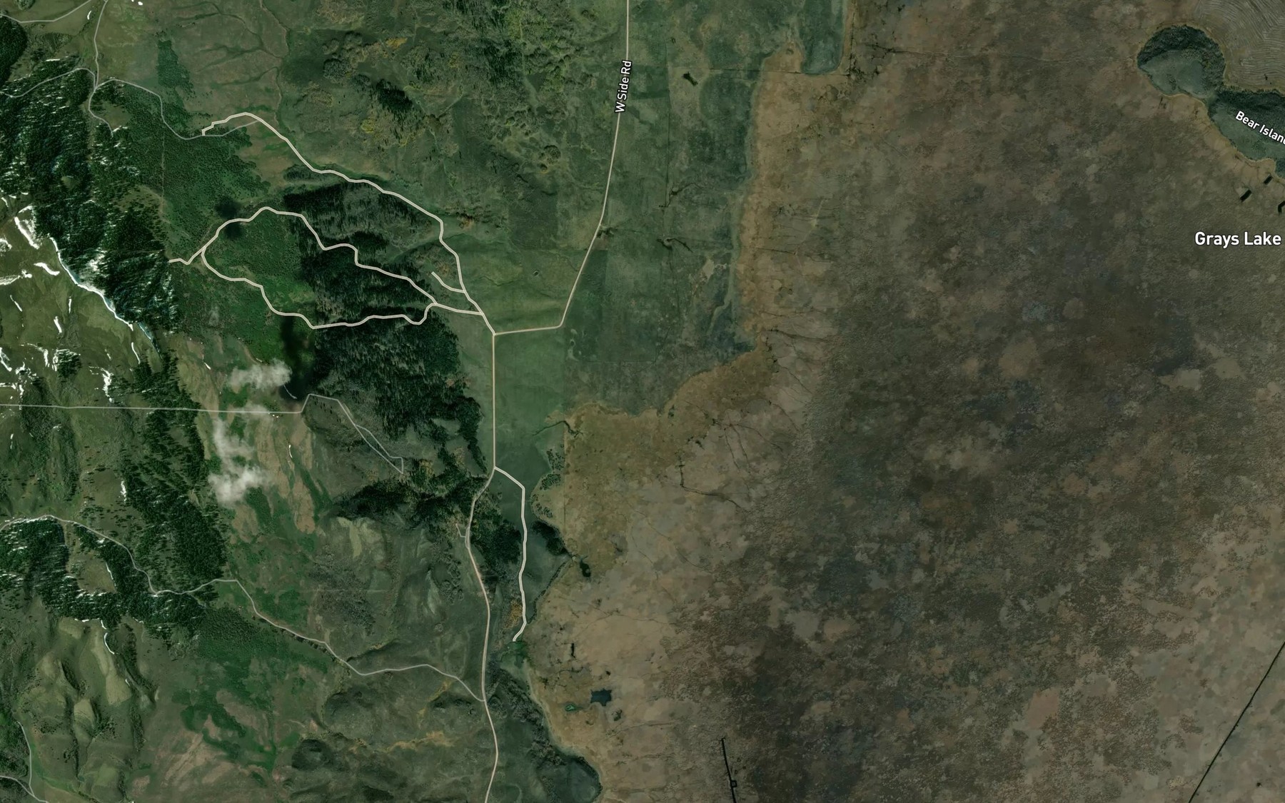 Satellite map of the Jones Creek