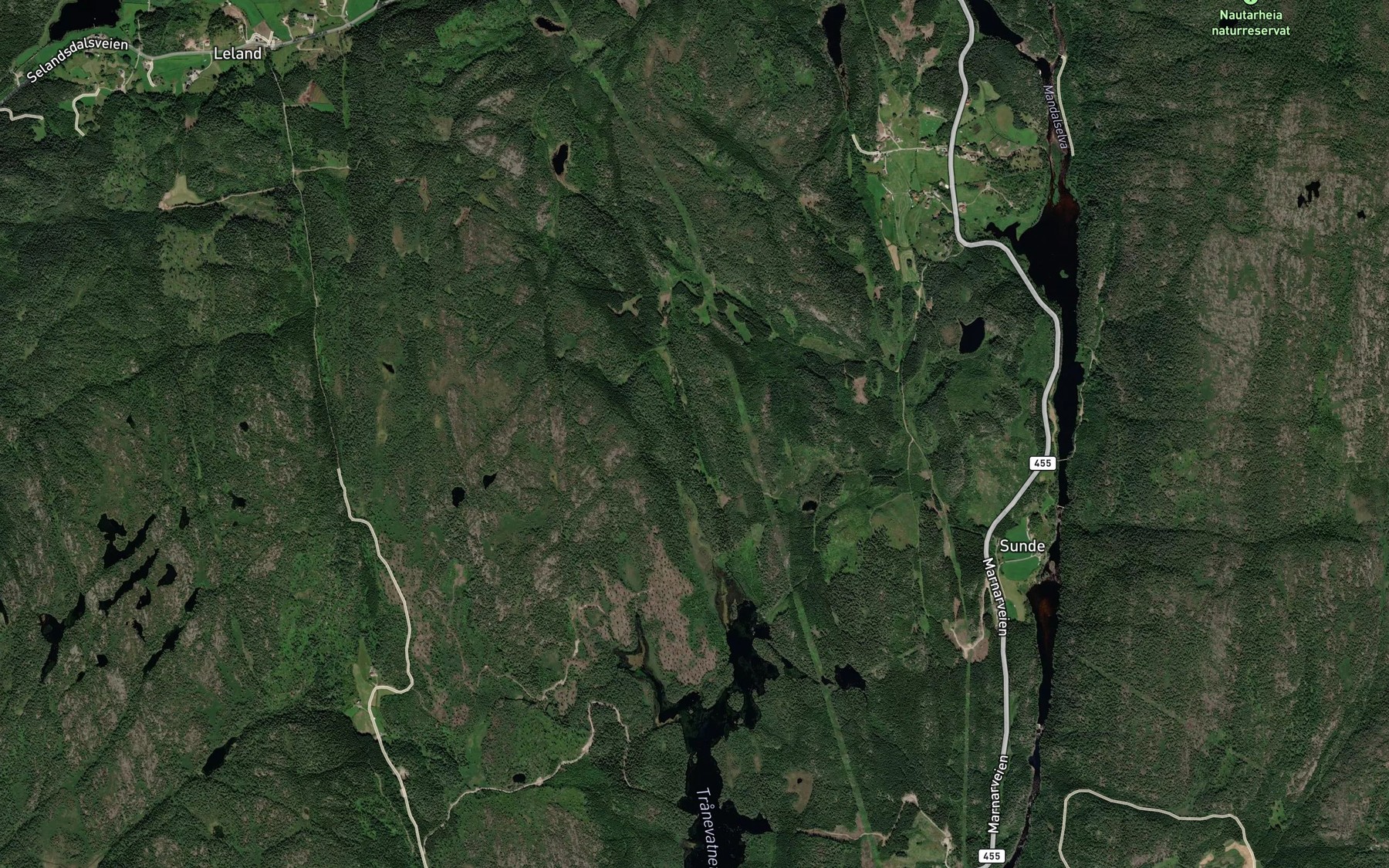 Satellite map of the Bjorbekken