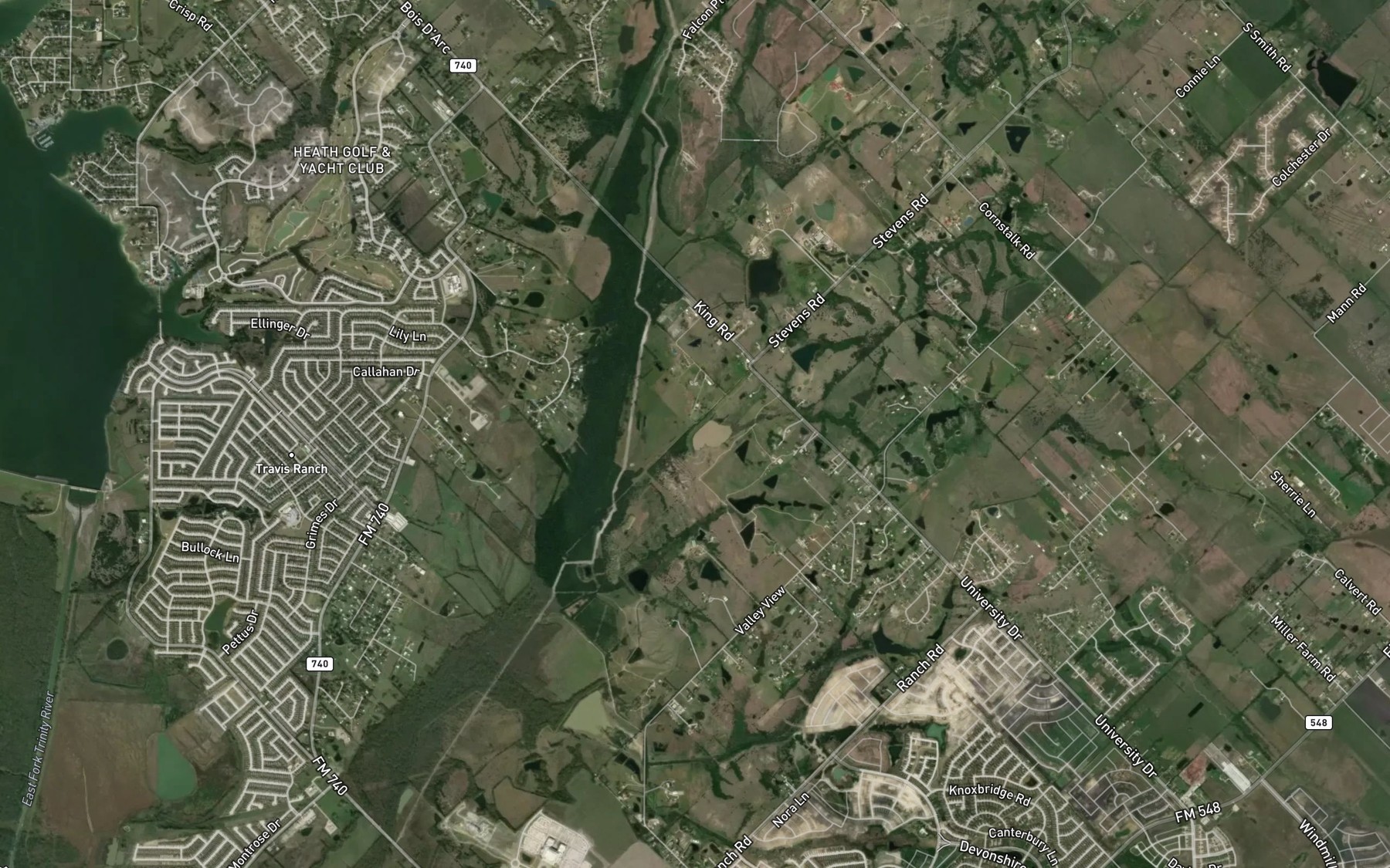 Satellite map of the Soil Conservation Service Site 9 Reservoir