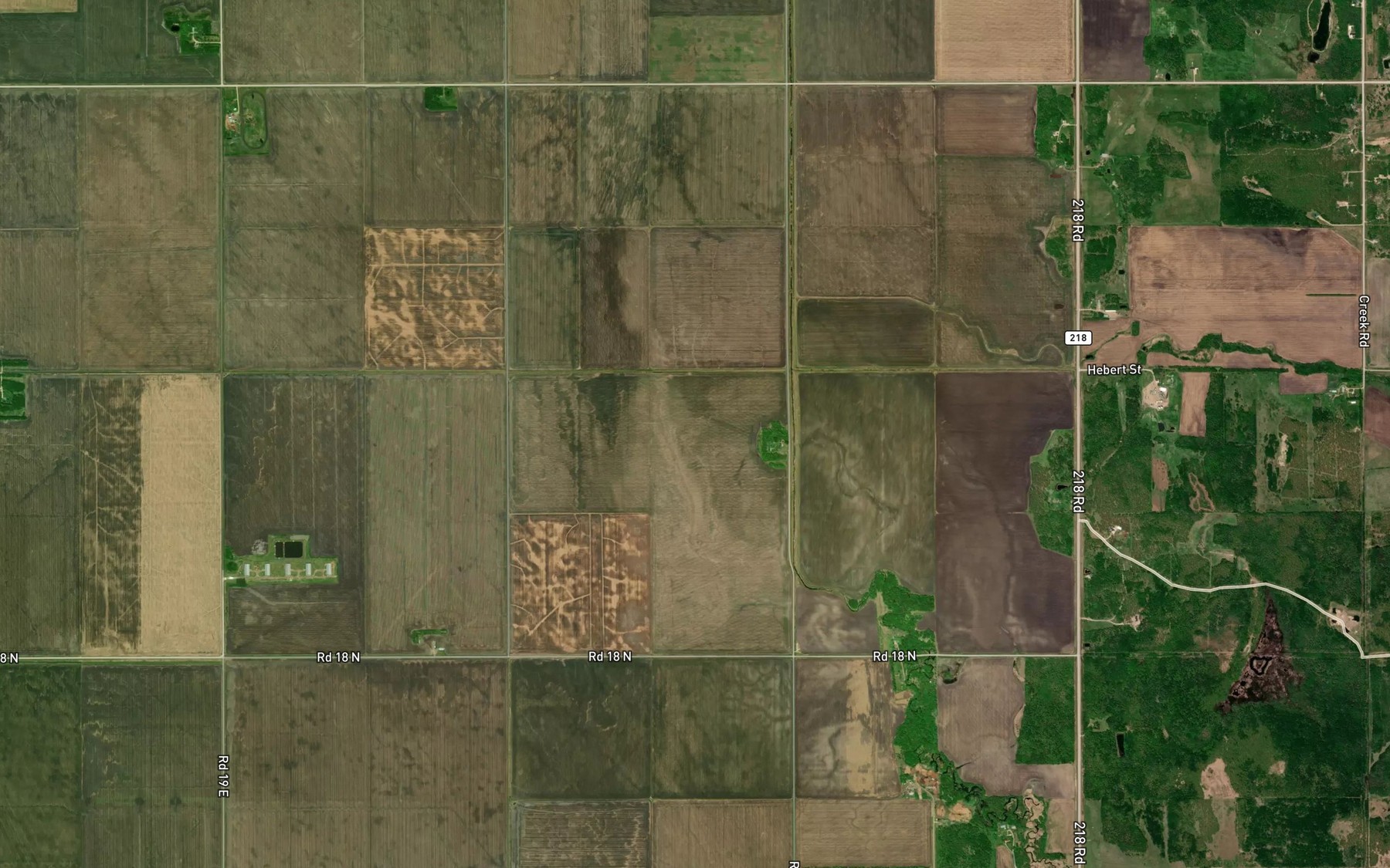 Satellite map of the Mosquito Creek