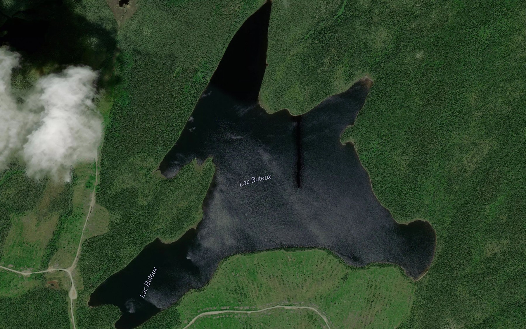 Satellite map of the Lac Buteux