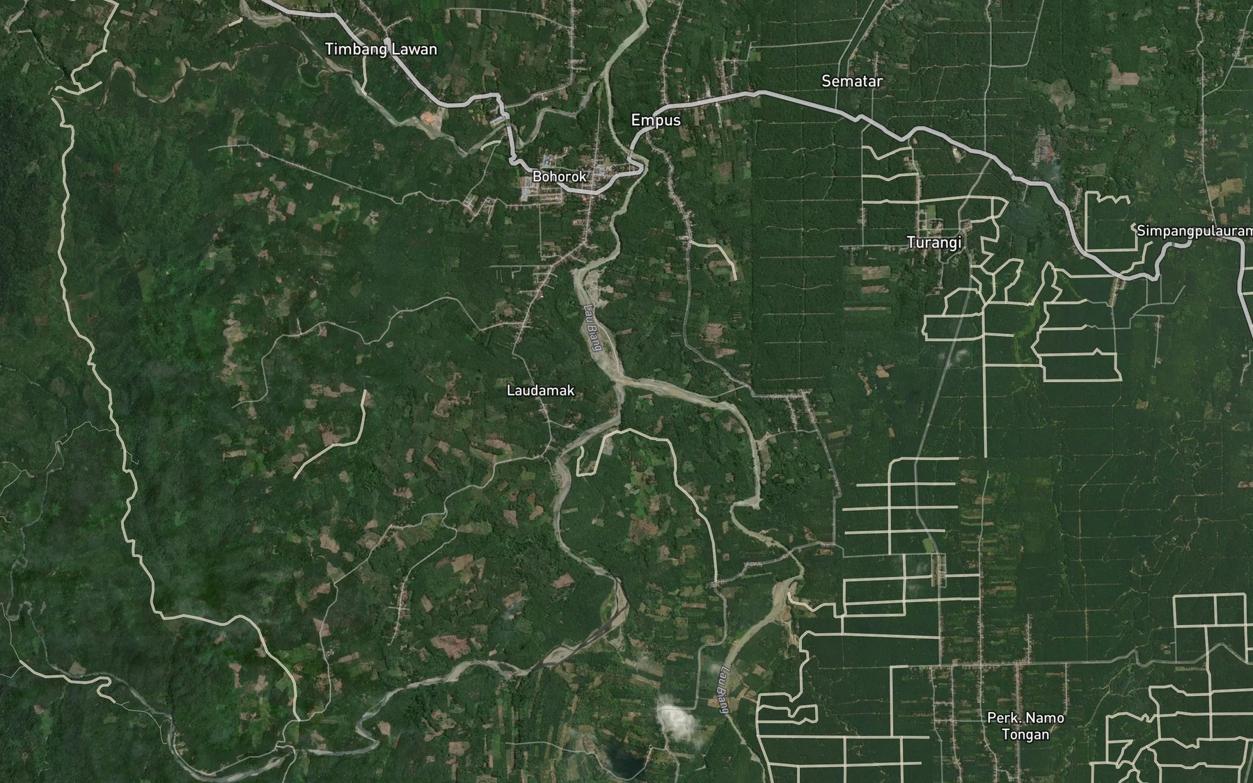 Satellite map of the Lau Berkail