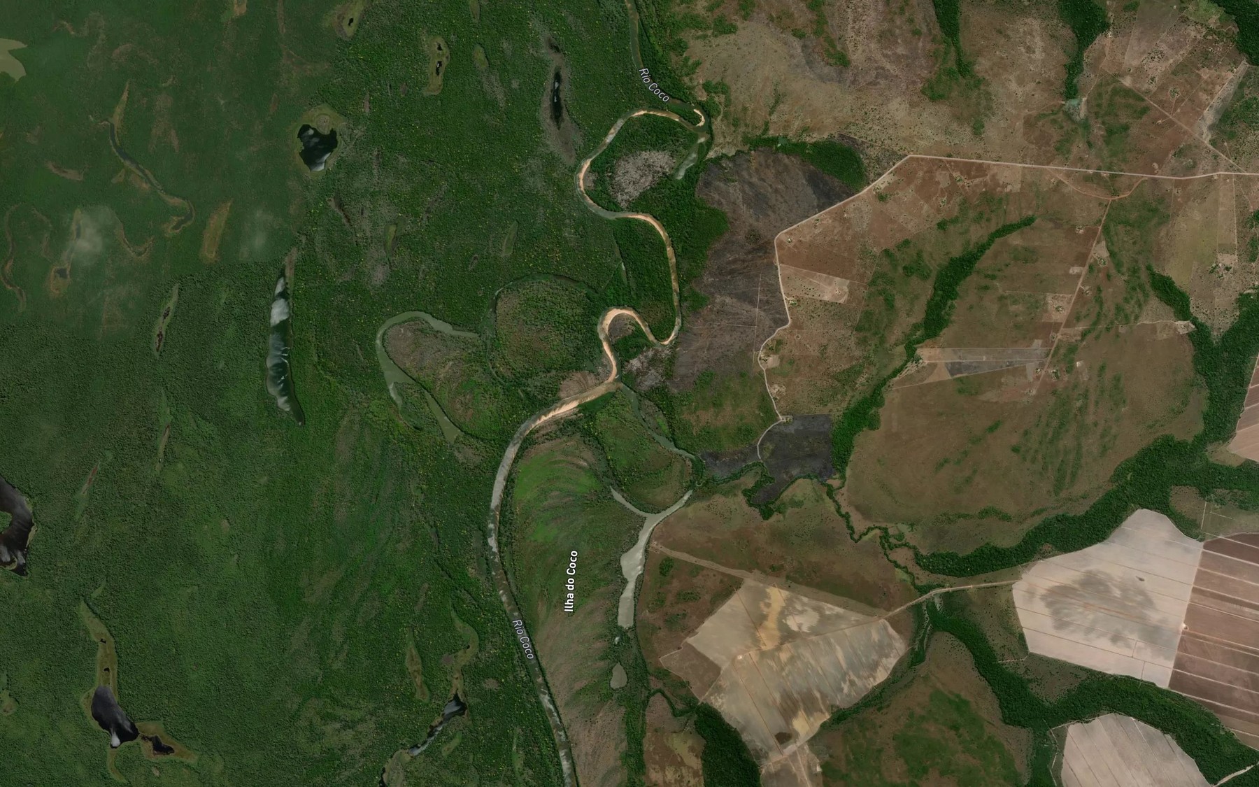 Satellite map of the Corrego Cangucu