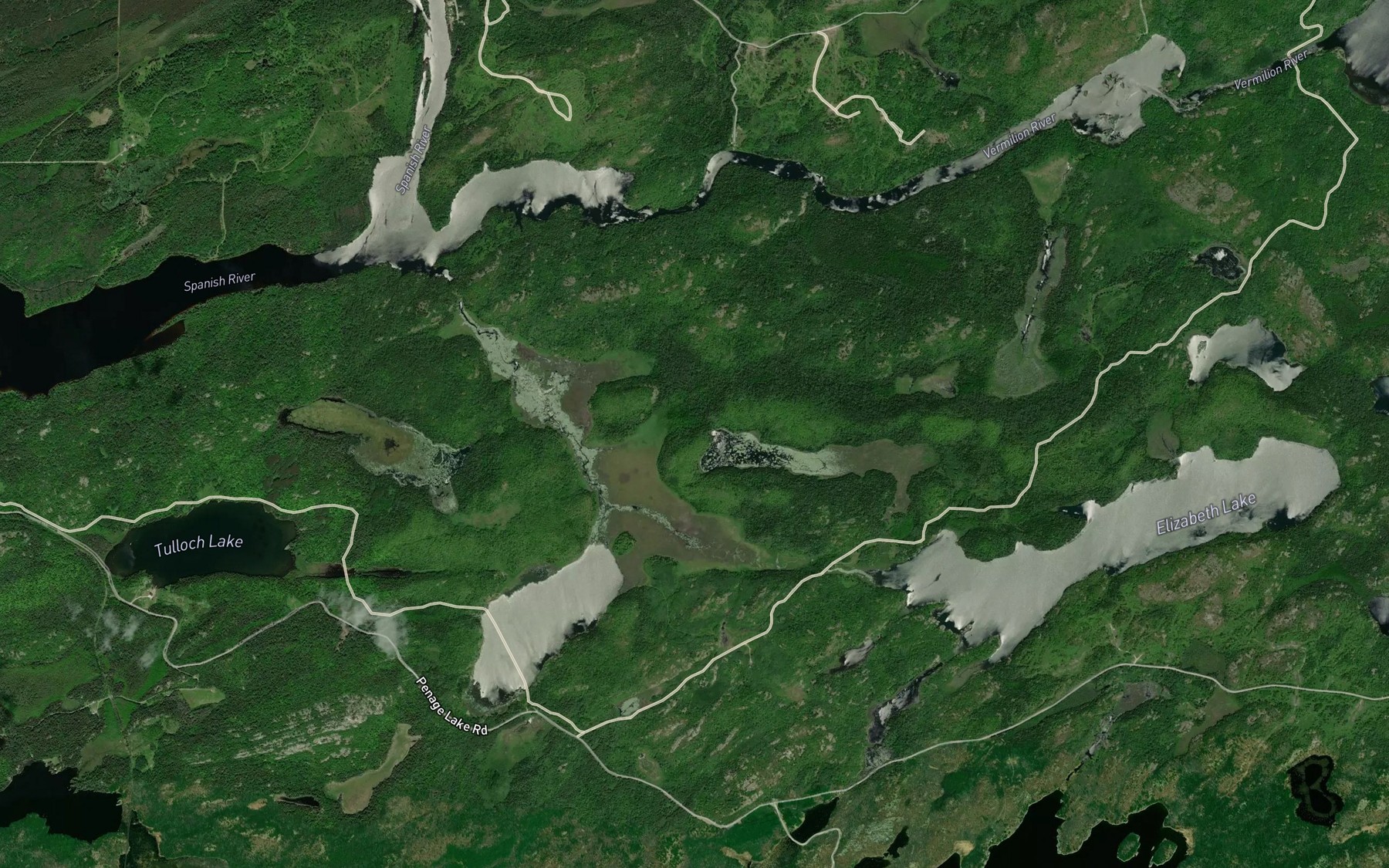Satellite map of the Brazil Creek