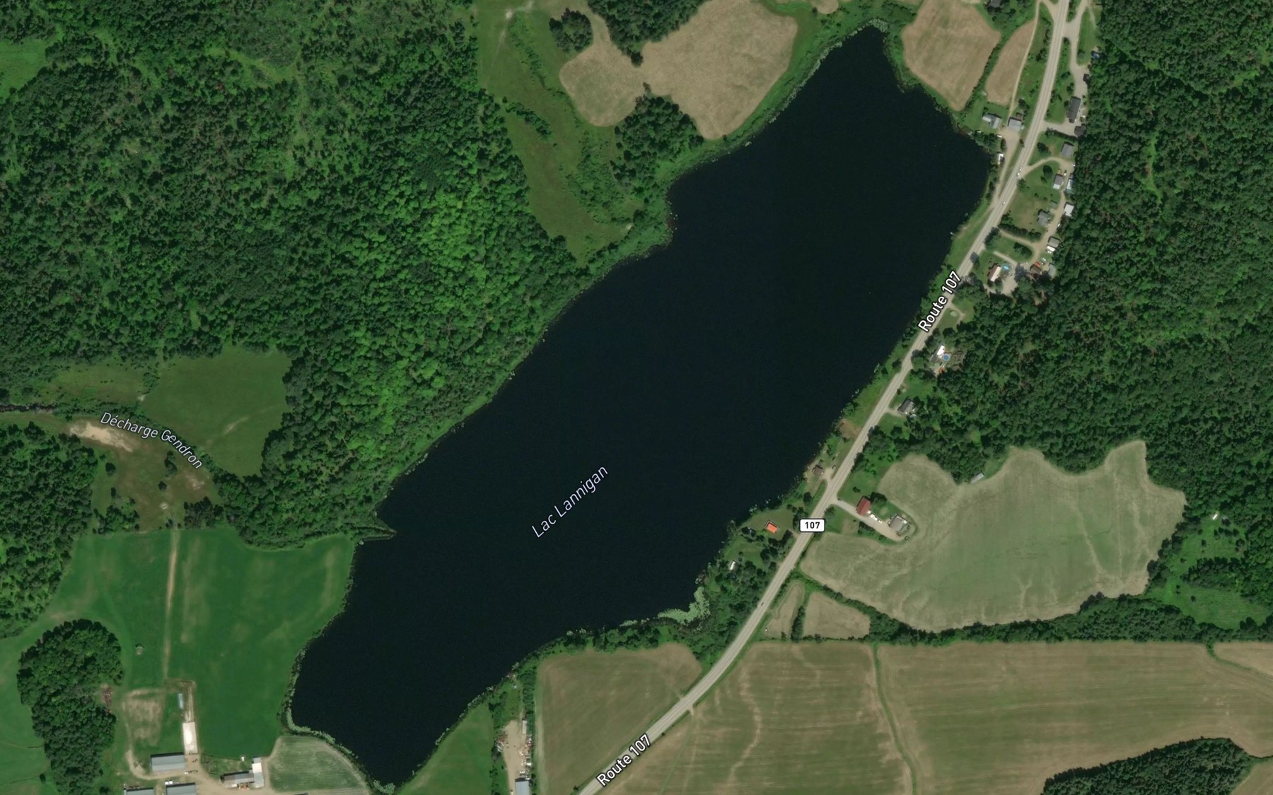 Satellite map of the Lac Lannigan